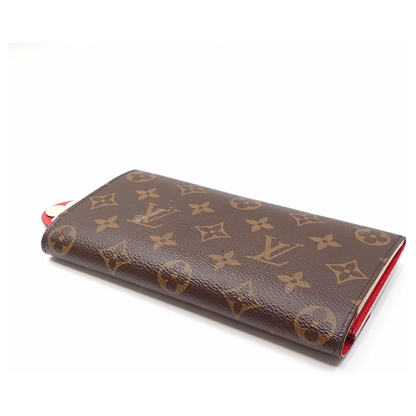 Louis Vuitton Bi-fold Long Wallet Brown Red Patent leather  ref.2294042