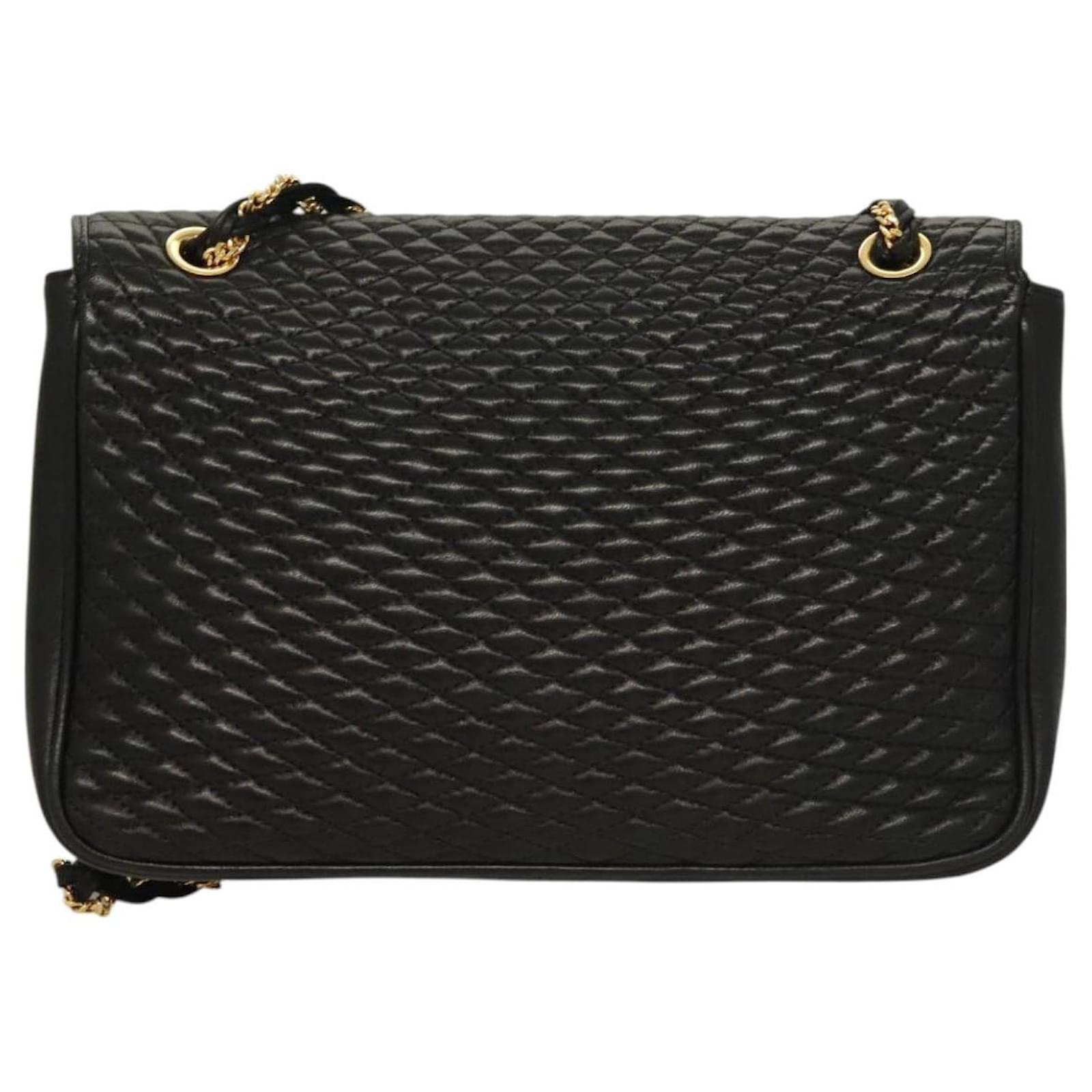 バッグ BALLY Quilting Black shoulderbag handbag BALLY Quilted Shoulder Bag Leather Black Auth fm2844 ref.1110224