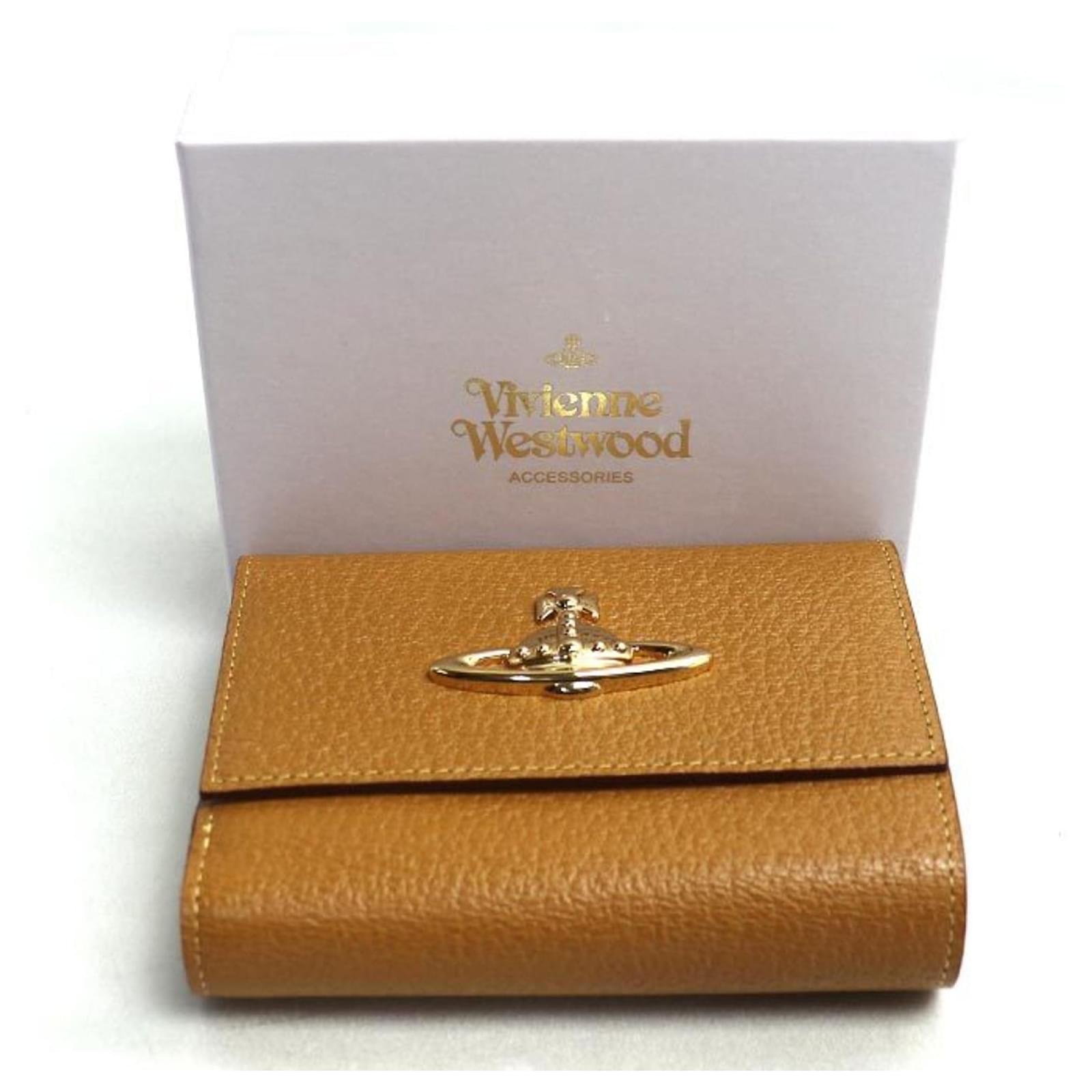 Vivienne Westwood Tri-fold Wallet in Camel Leather ref.JC2295141