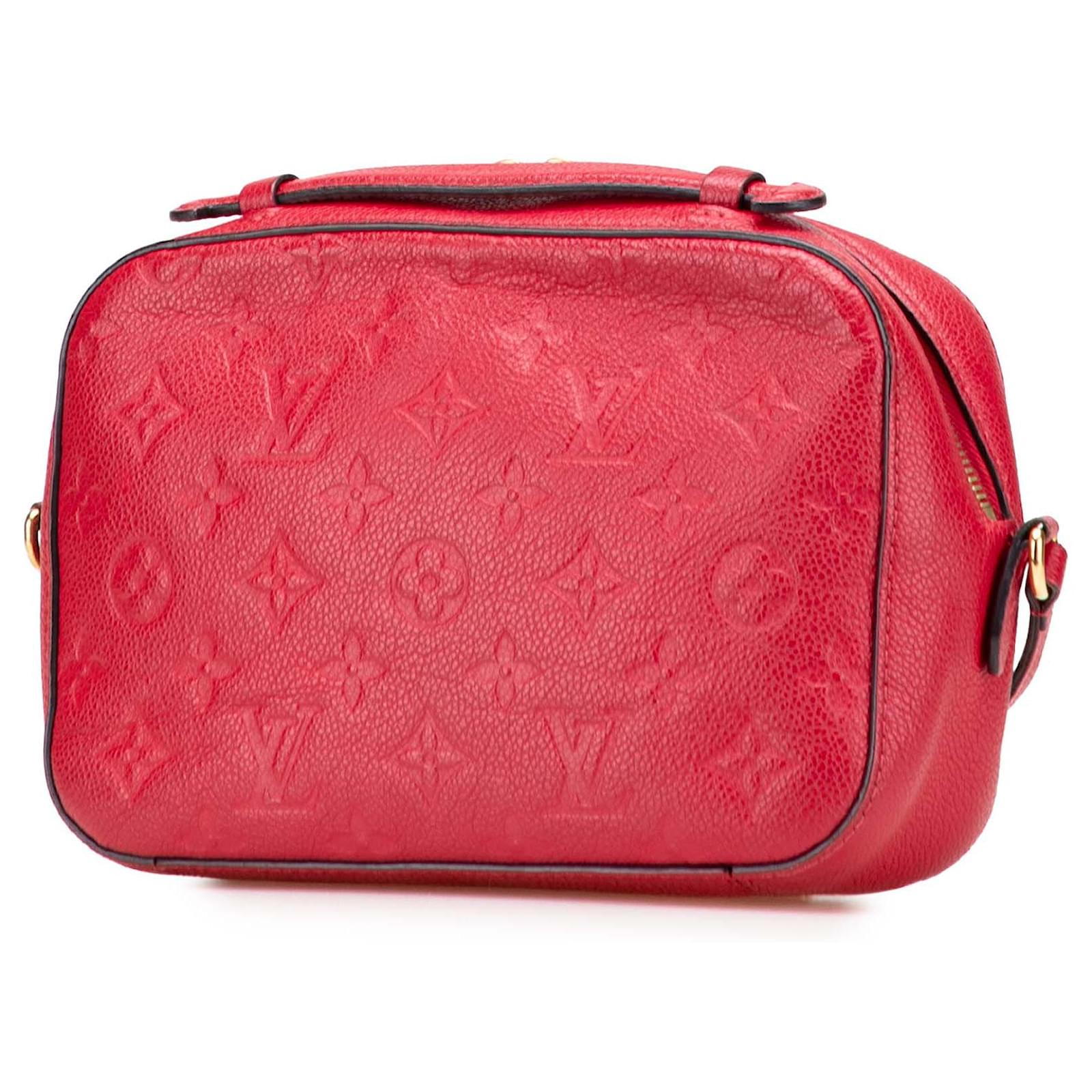 Louis Vuitton Red Monogram Empreinte Saintonge Leather Cloth