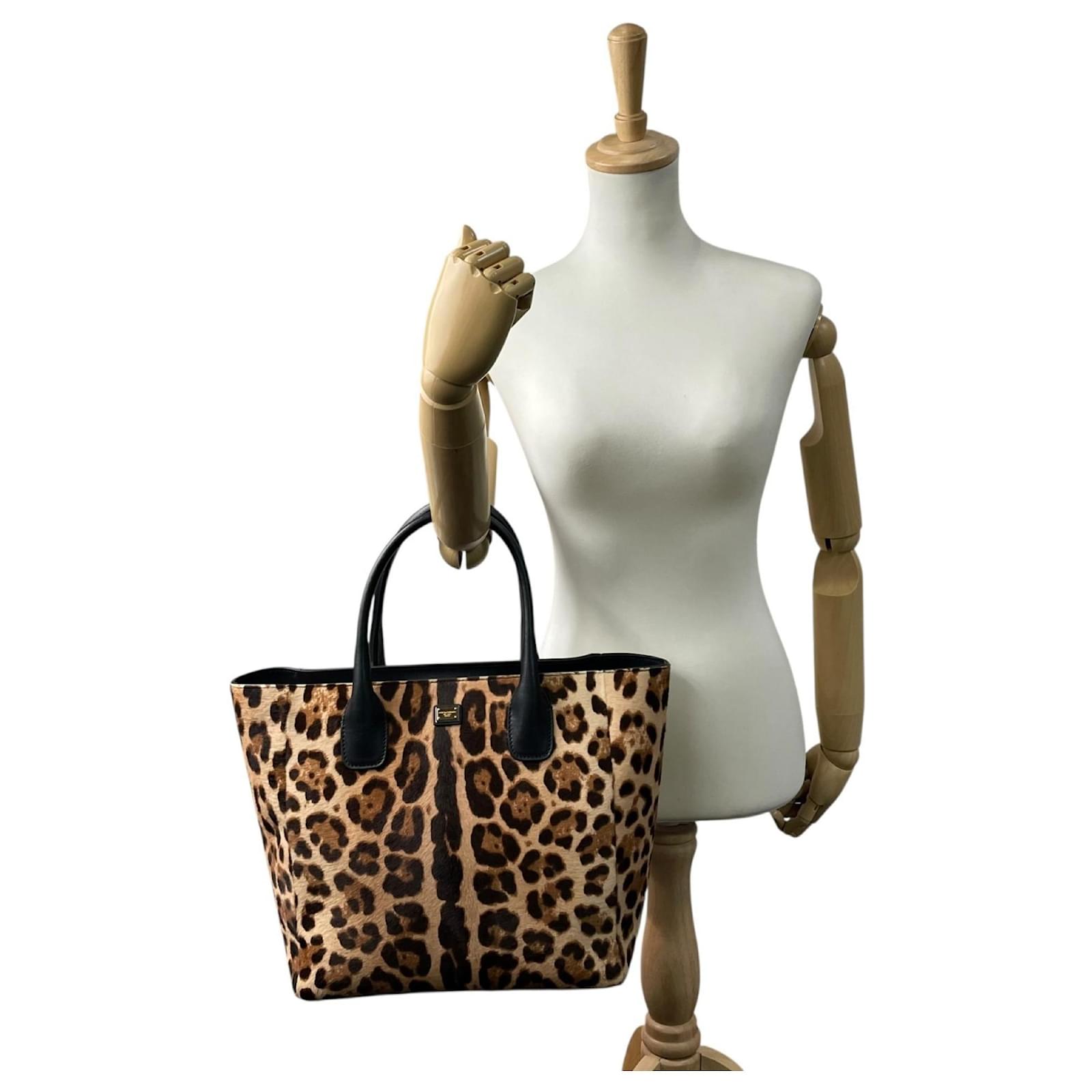 送料&関税込】Dolce & Gabbana Brown Leopard Print T-sh Dolce