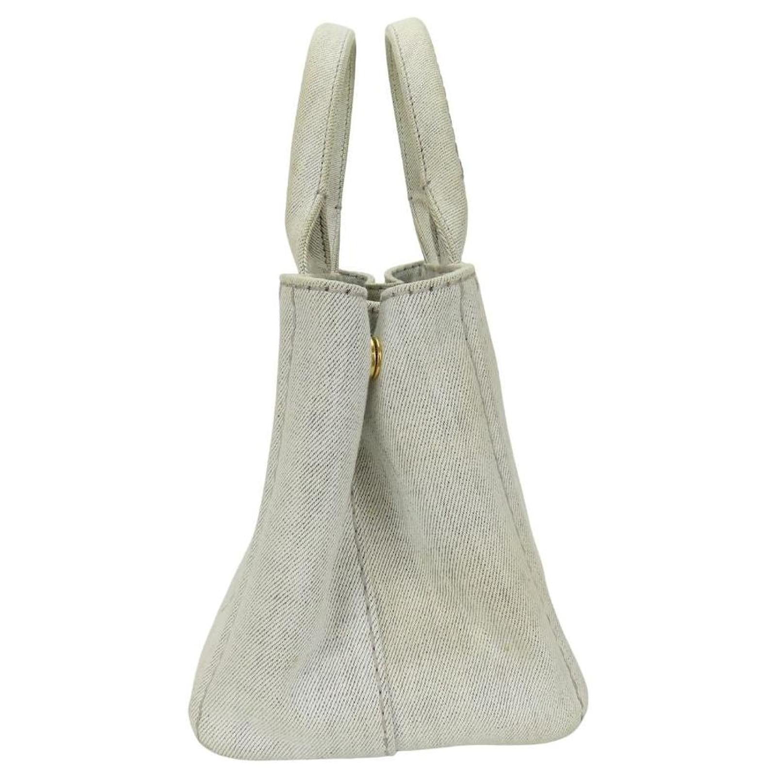 Prada Canapa Canvas 2way Tote Bag Grey Cloth ref.2296077
