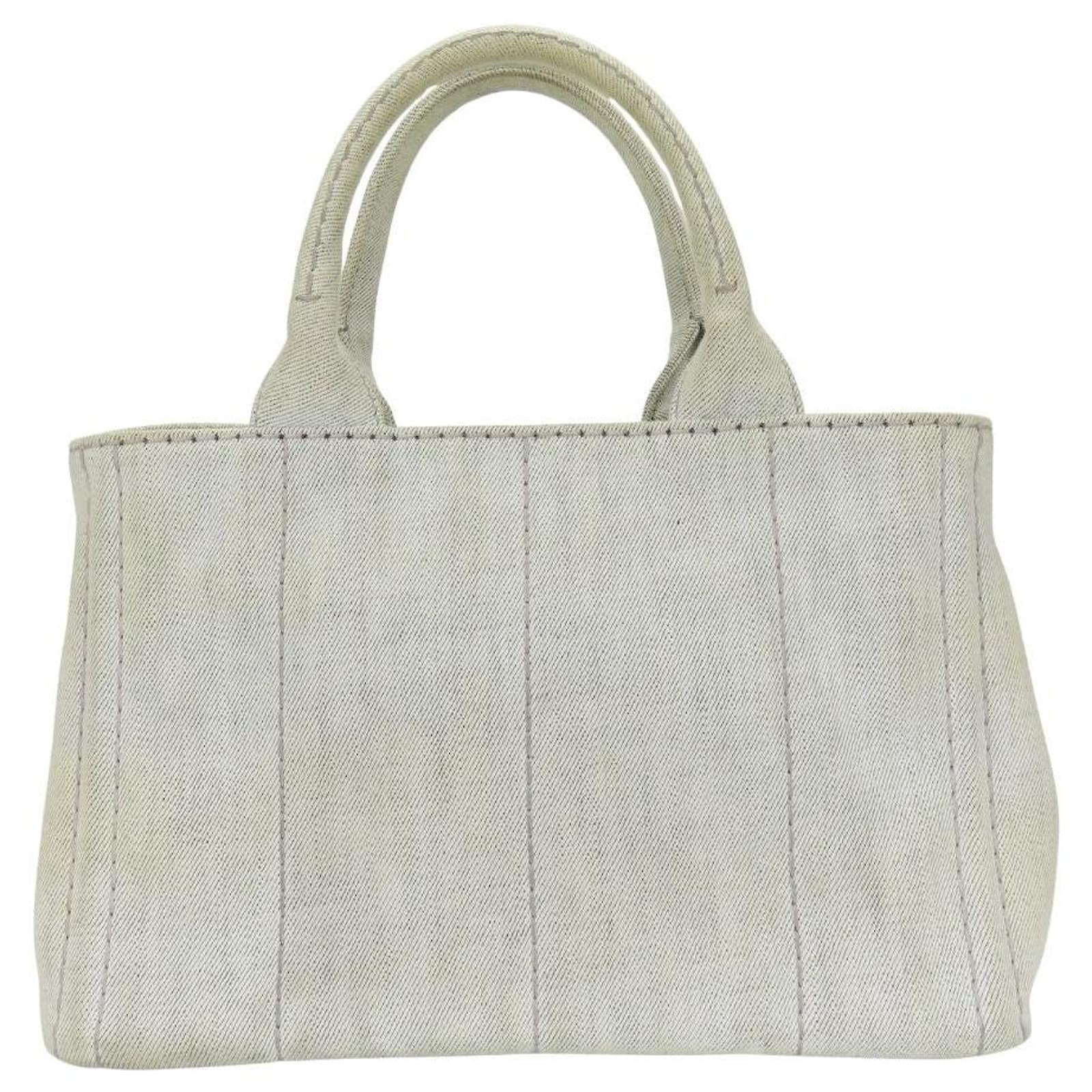 Prada Canapa Canvas 2way Tote Bag Grey Cloth ref.2296077
