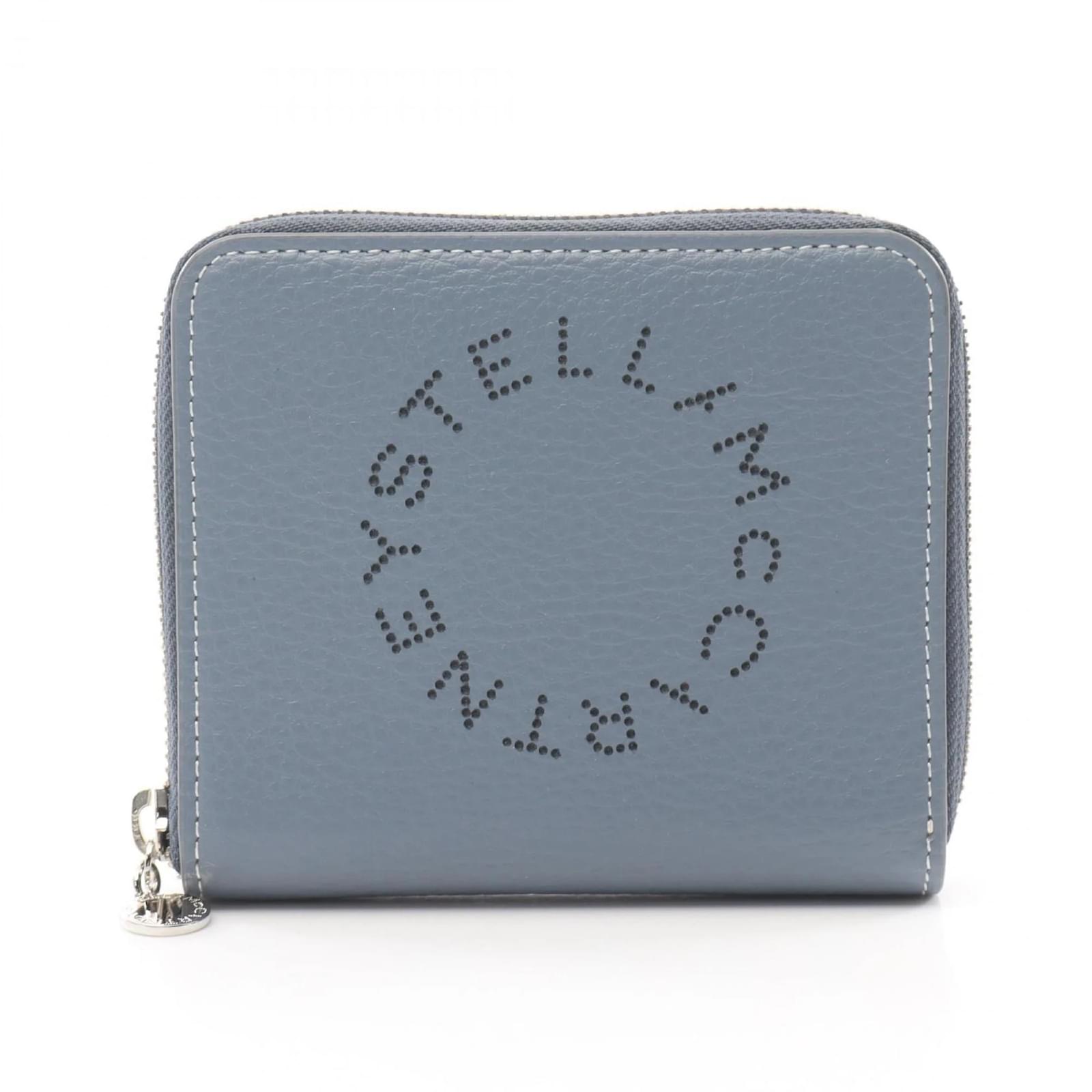 【送料&関税込】Stella McCartney Falabella Wallet In Blue Po Blue Falabella Small Flap Wallet by Stella McCartney on Sale