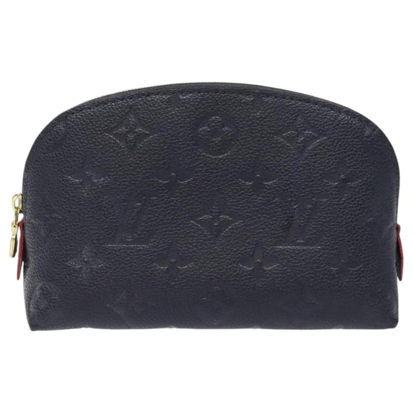 LOUIS VUITTON Empreinte Pochette Cosmetic PM Pouch Navy M69413 LV Auth 126078 Navy blue  ref.2296958