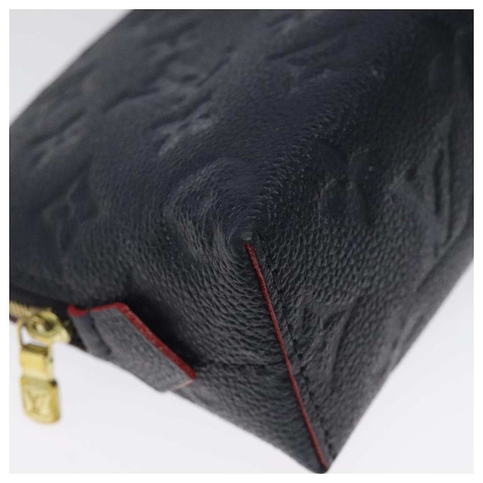 LOUIS VUITTON Empreinte Pochette Cosmetic PM Pouch Navy M69413 LV Auth 126078 Navy blue  ref.2296958