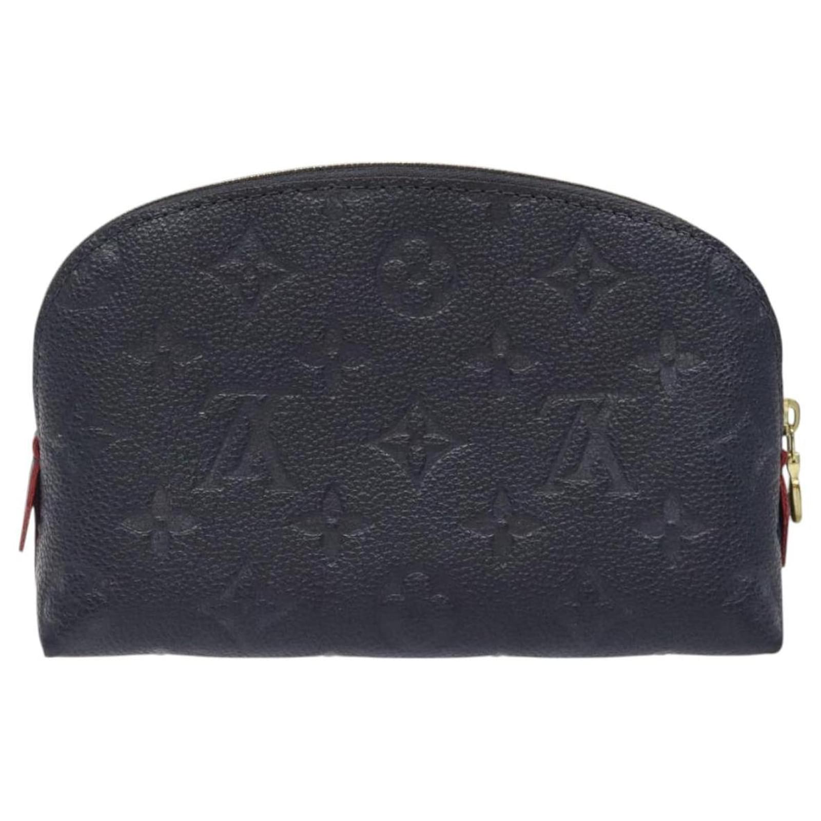 LOUIS VUITTON Empreinte Pochette Cosmetic PM Pouch Navy M69413 LV Auth 126078 Navy blue  ref.2296958