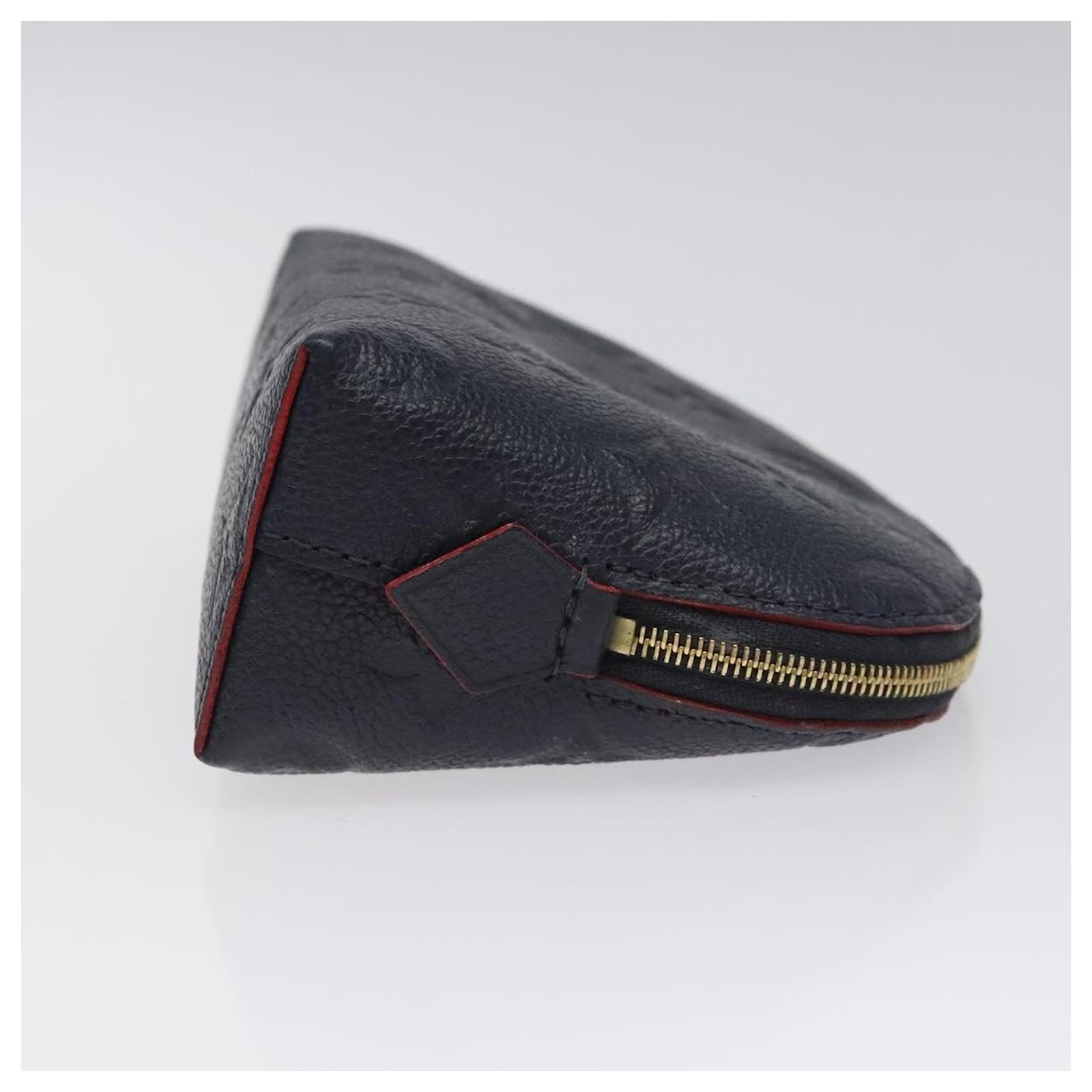 LOUIS VUITTON Empreinte Pochette Cosmetic PM Pouch Navy M69413 LV Auth 126078 Navy blue  ref.2296958