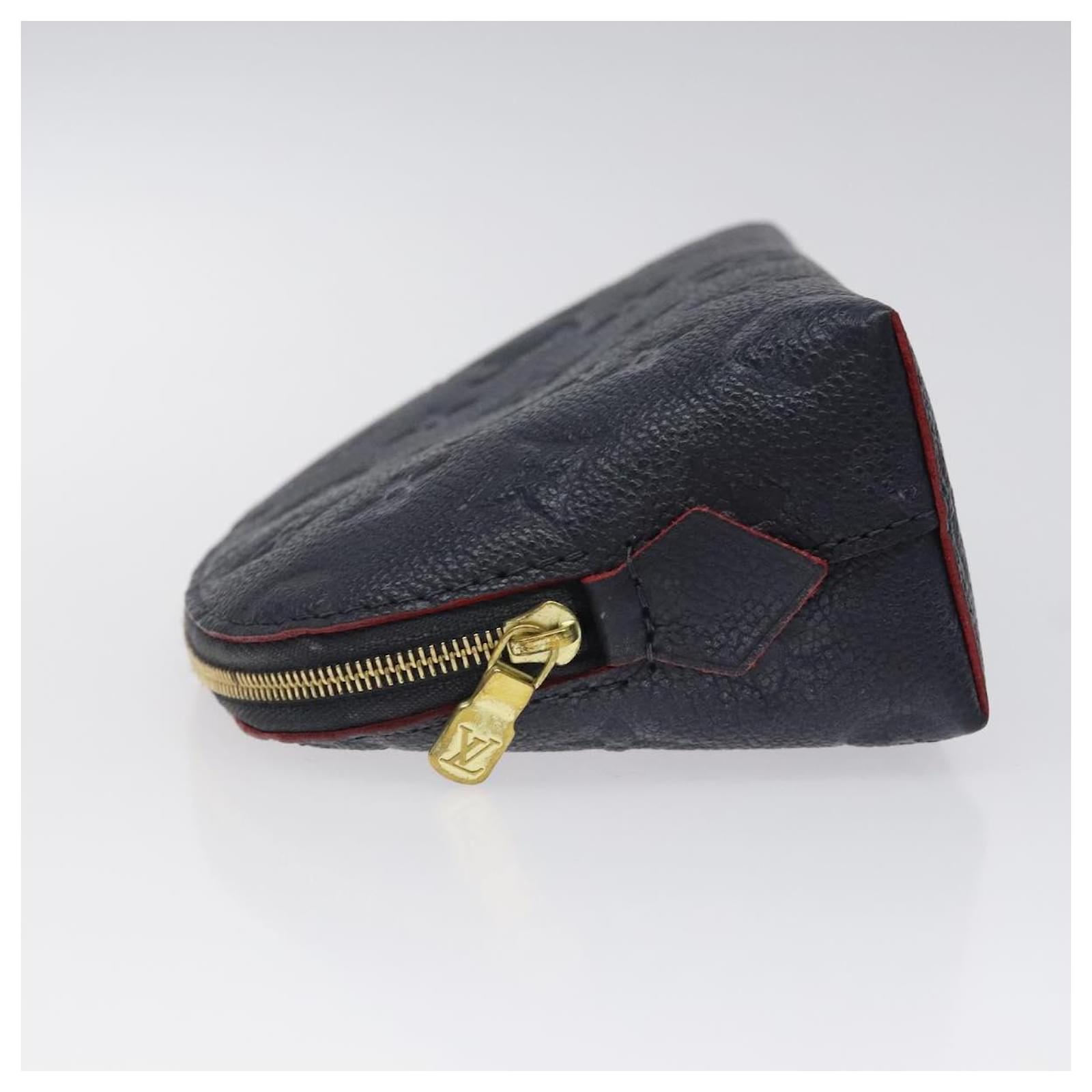 LOUIS VUITTON Empreinte Pochette Cosmetic PM Pouch Navy M69413 LV Auth 126078 Navy blue  ref.2296958