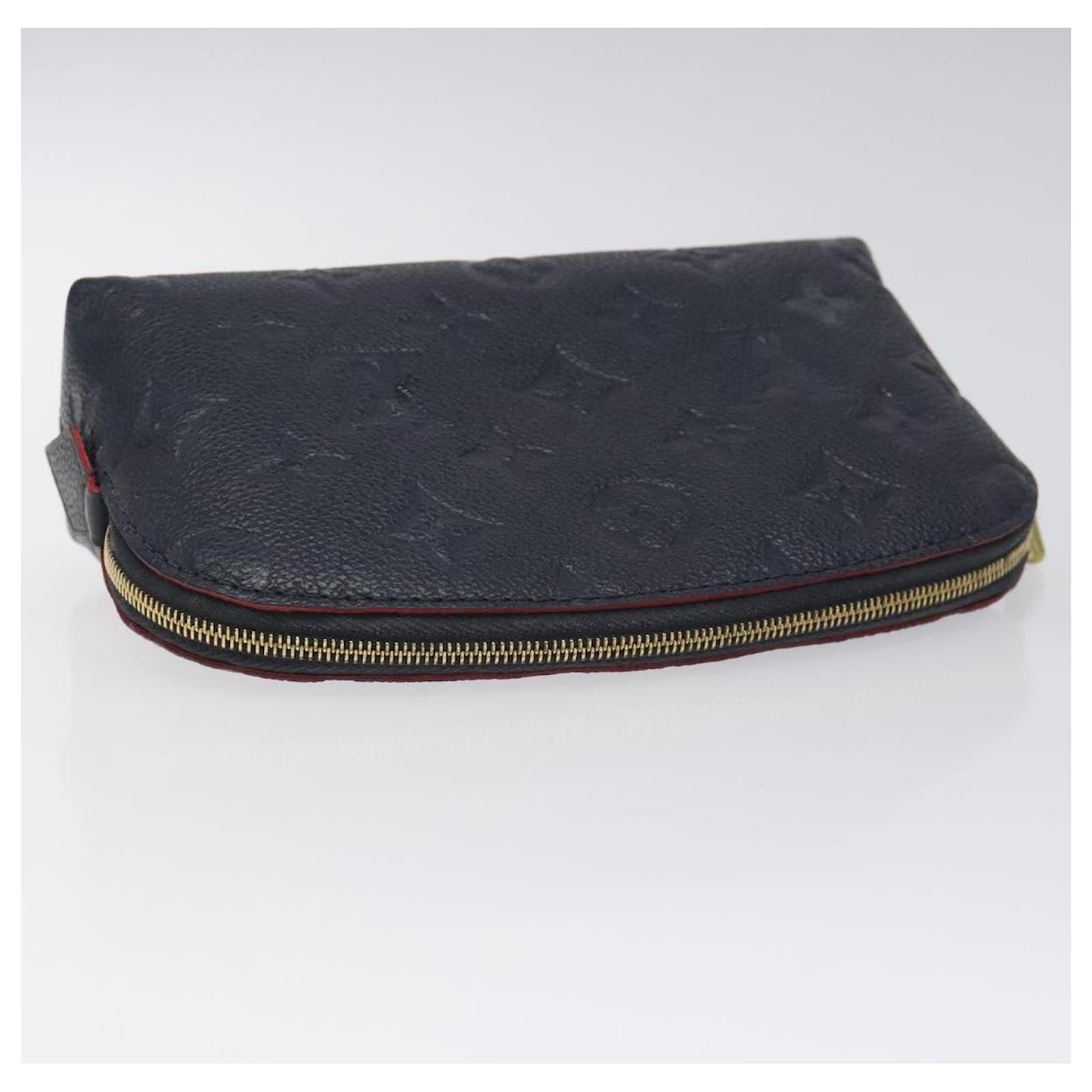 LOUIS VUITTON Empreinte Pochette Cosmetic PM Pouch Navy M69413 LV Auth 126078 Navy blue  ref.2296958