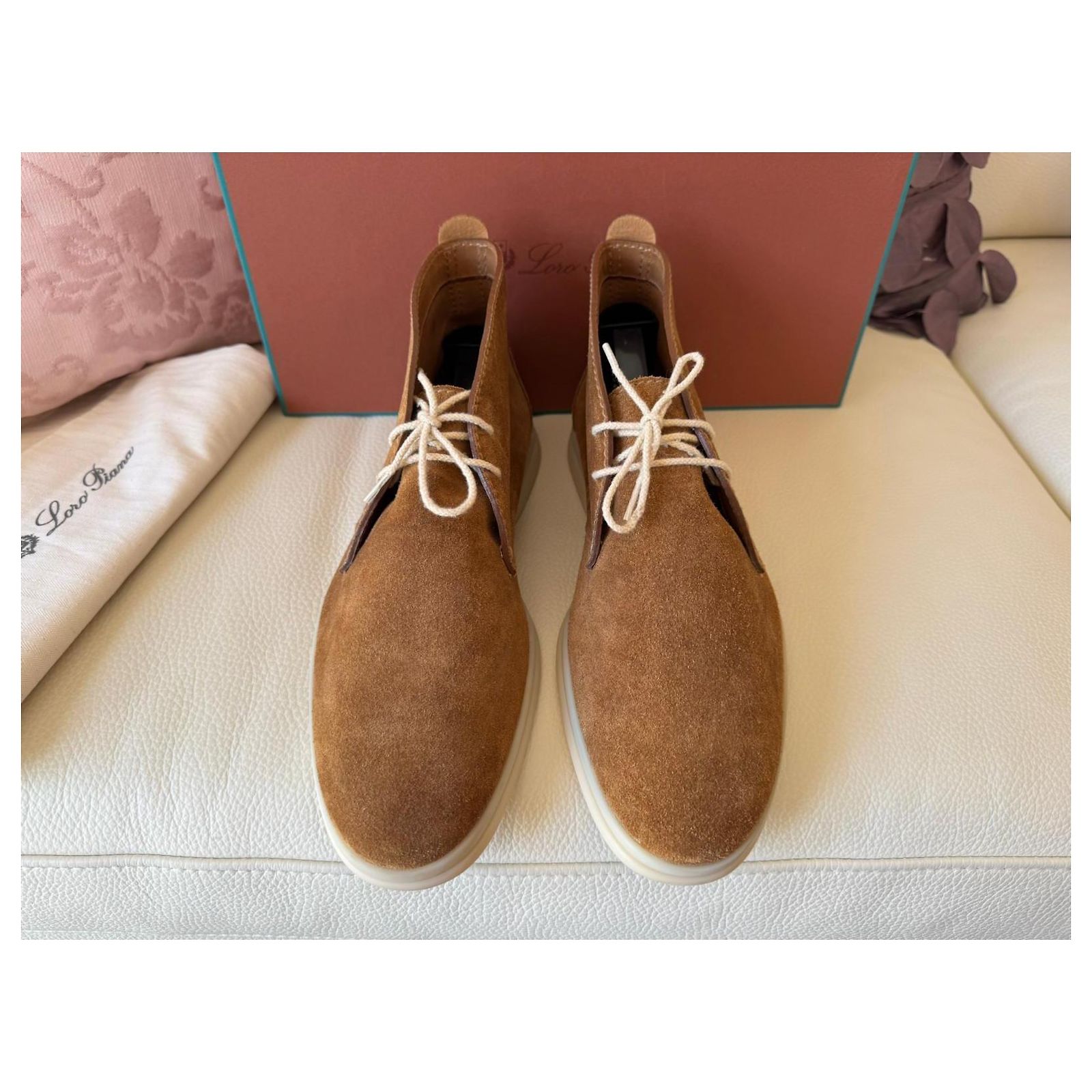 Loro Piana Soft Walk Chukka boots / men's size EU 39 Cognac