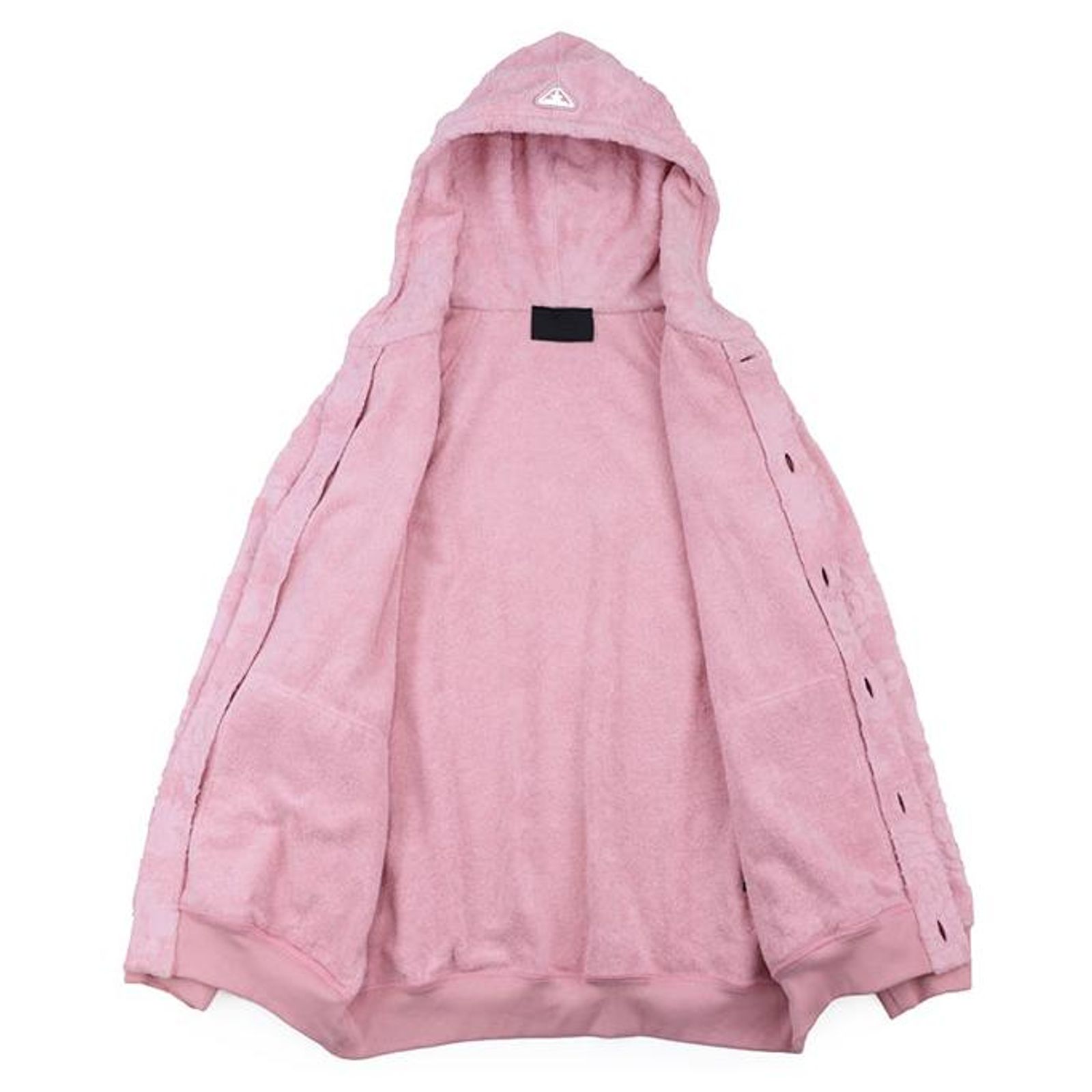 Prada Floral Jacquard Hoodie with Triangle Plate, Pink, Size S 