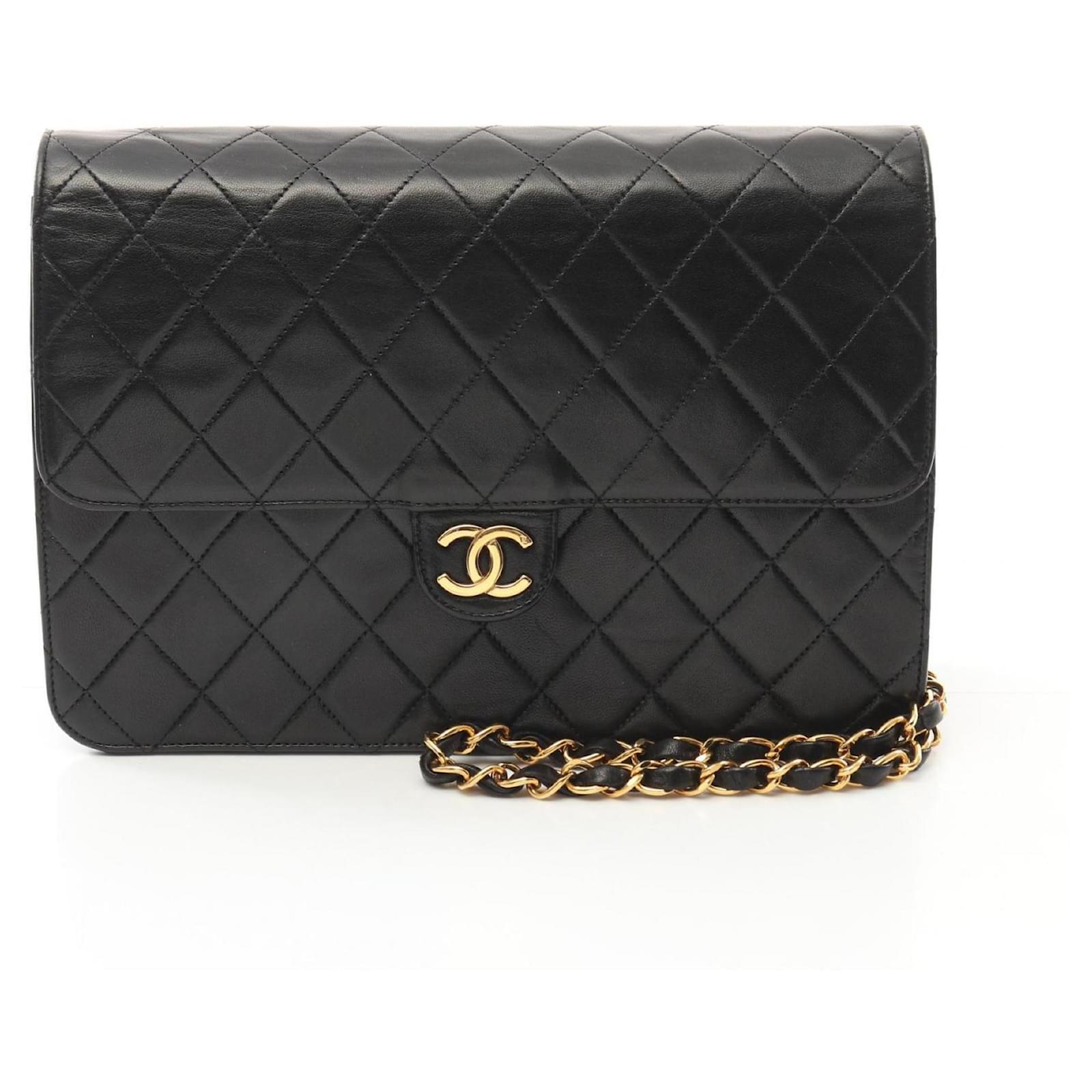 【リユース】CHANEL ショルダーバッグ MATELASSE AS1490 Chanel Matelasse Single Flap Shoulder Bag Black Leather ref