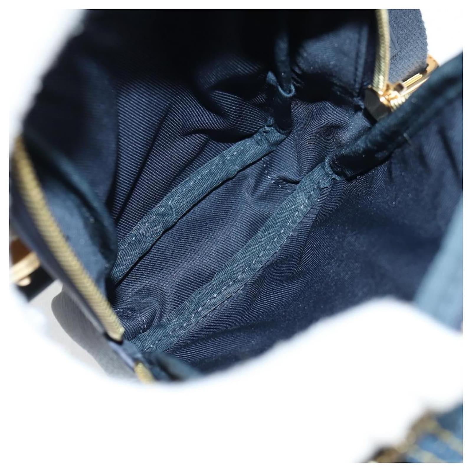 LOUIS VUITTON LV Squared Double Phone Pouch Blue M81060 LV Auth 118392SM Cloth  ref.2299643