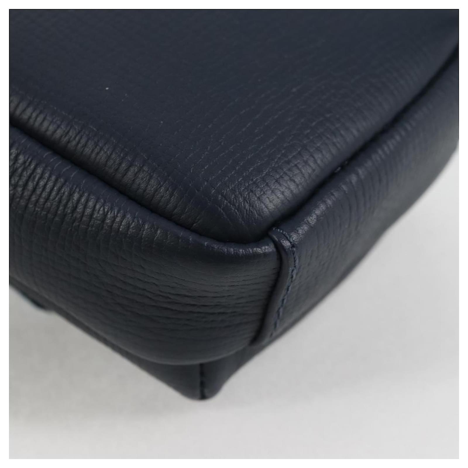 LOUIS VUITTON LV Squared Double Phone Pouch Blue M81060 LV Auth 118392SM Cloth  ref.2299643