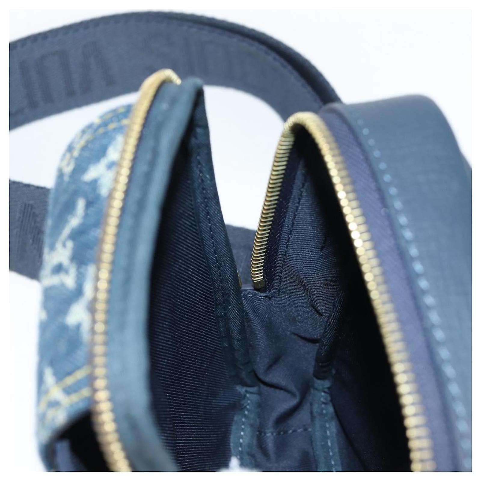 LOUIS VUITTON LV Squared Double Phone Pouch Blue M81060 LV Auth 118392SM Cloth  ref.2299643