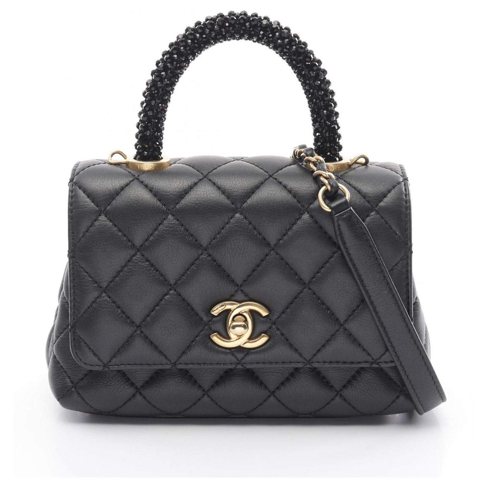 Chanel Coco Handle XXS Handbag Black Leather ref.2301283 (Sold