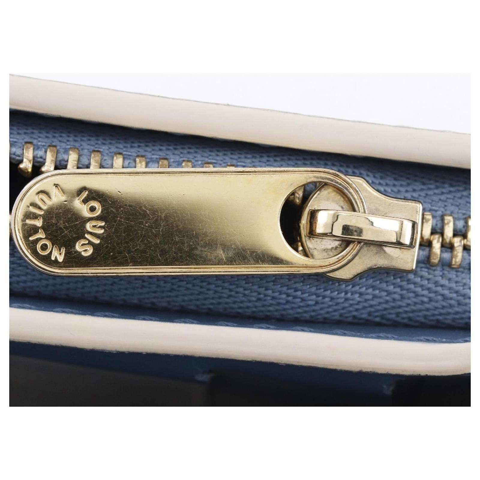 Louis Vuitton Compact Zip Bi-fold Wallet Blue Leather ref.2303188