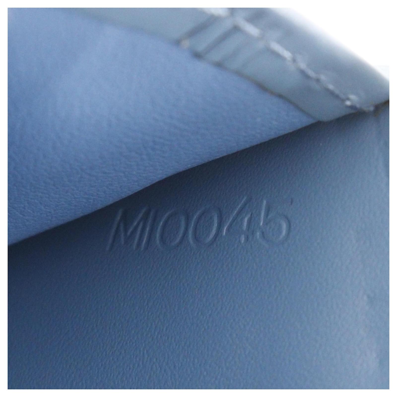 Louis Vuitton Compact Zip Bi-fold Wallet Blue Leather ref.2303188