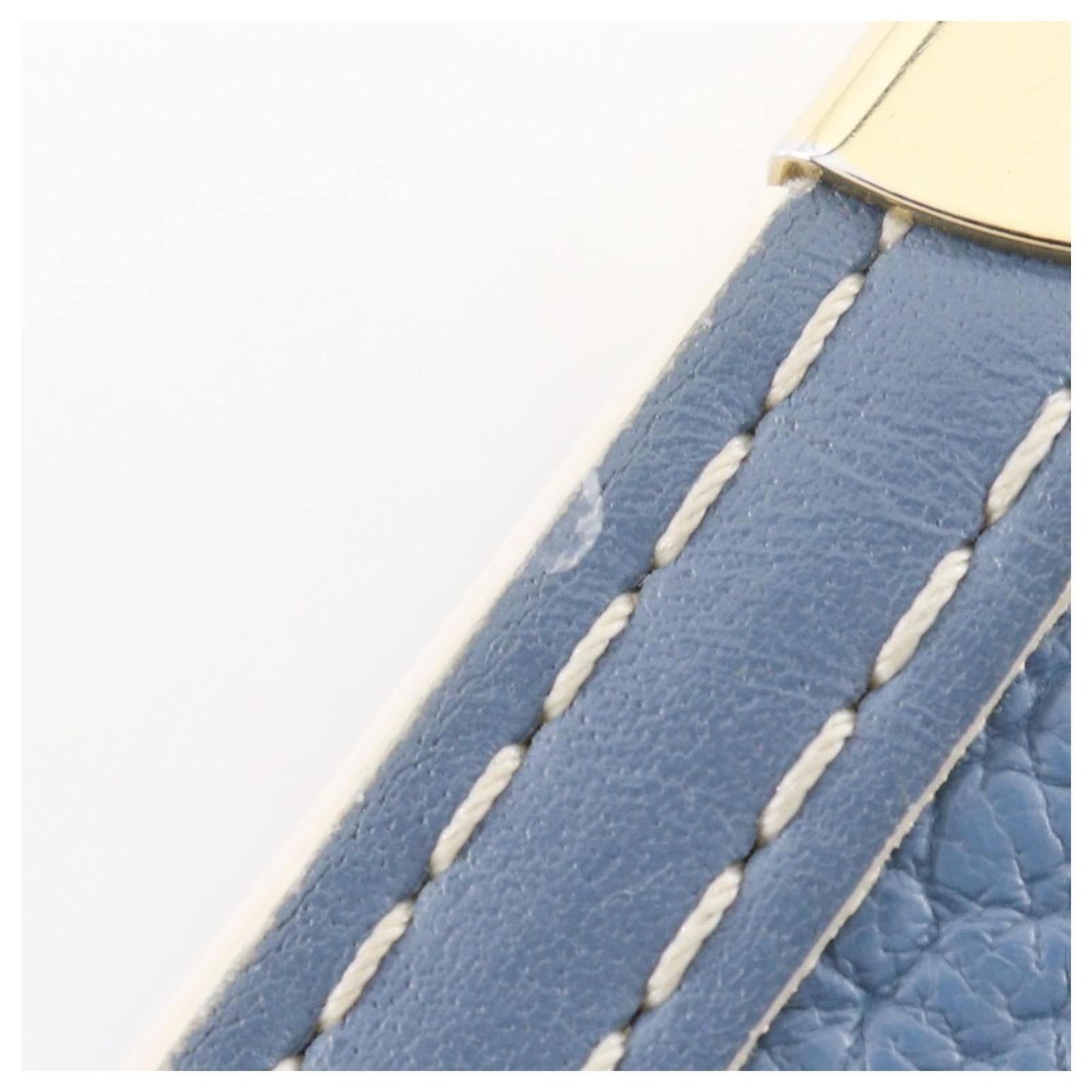 Louis Vuitton Compact Zip Bi-fold Wallet Blue Leather ref.2303188