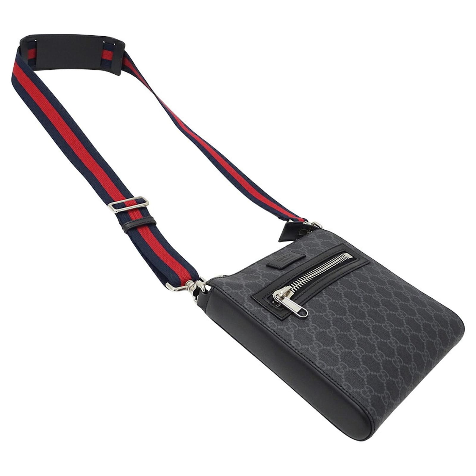 Bolso de Hombro para Hombre Gucci GG Supreme Negro 523599 Lienzo