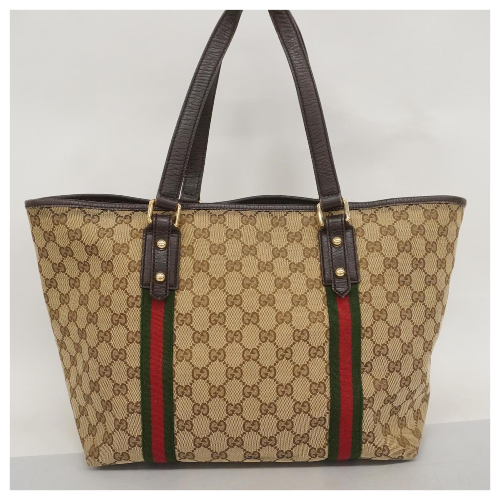 Gucci Brown Tote Bag GG Canvas Sherry Line Cloth ref.JC2303408
