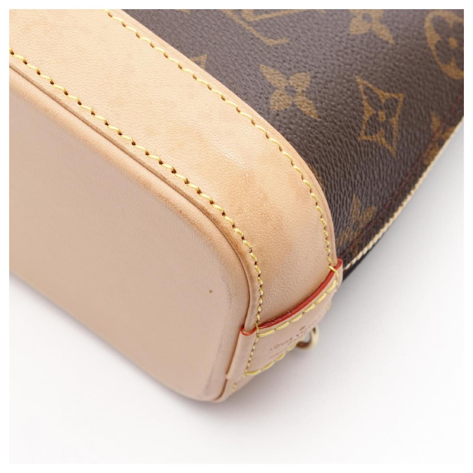 Louis Vuitton Alma Backpack Monogram Brown Cloth  ref.2303893