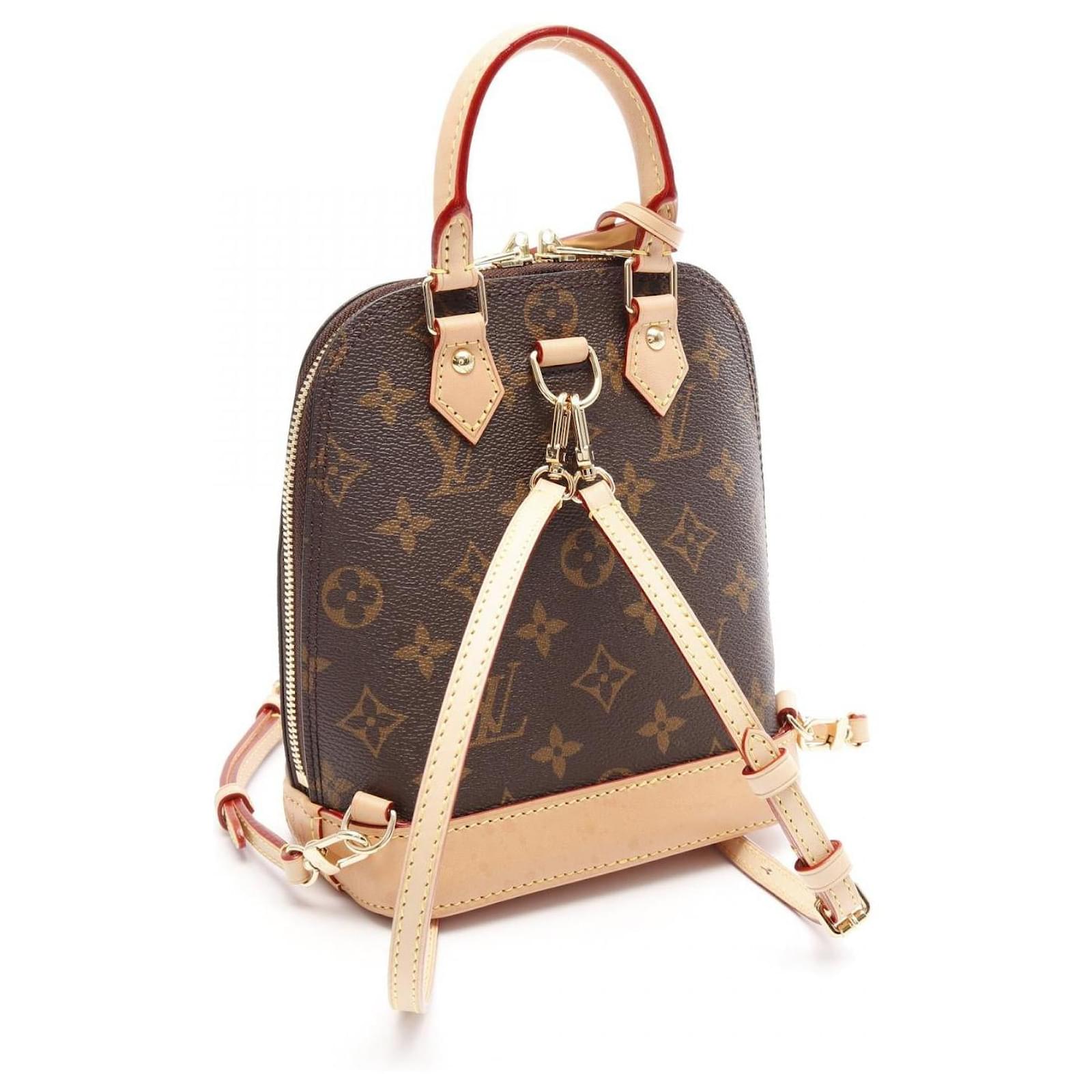 Louis Vuitton Alma Backpack Monogram Brown Cloth  ref.2303893