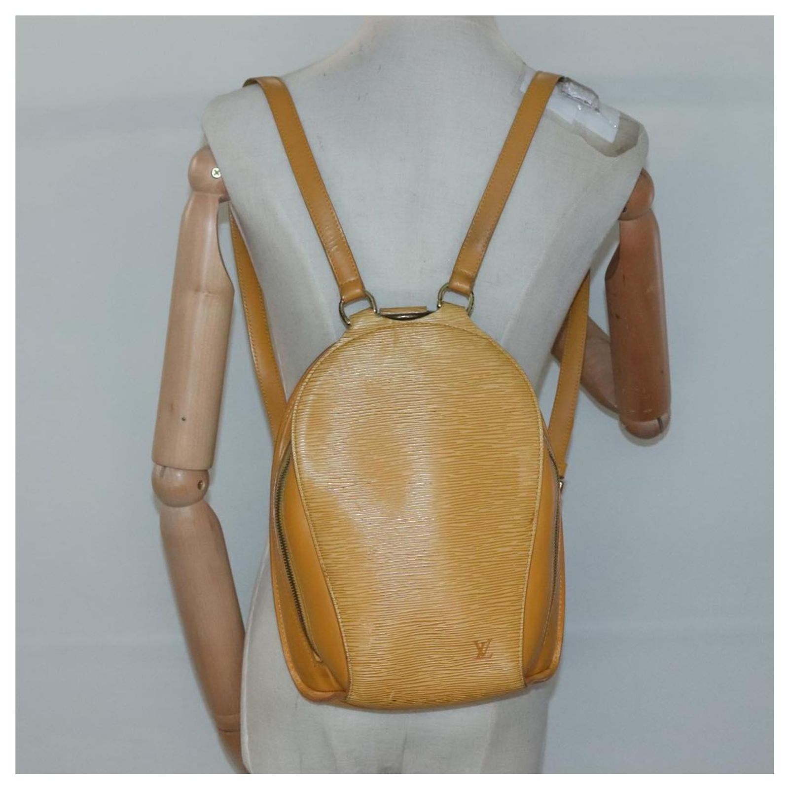LOUIS VUITTON Epi Mabillon Backpack Yellow M52239 LV Auth  display picture 1