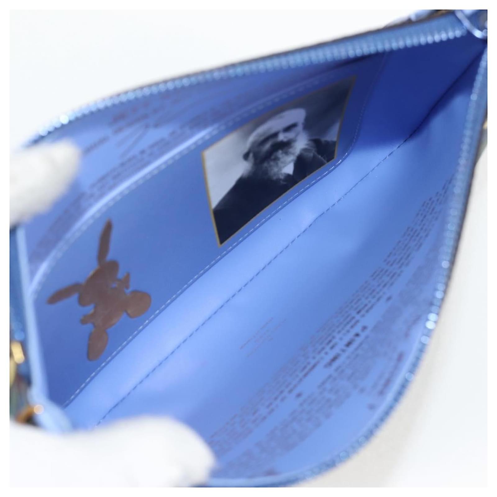 LOUIS VUITTON Masters Collection Monnaie Pochette Plat Bag M64635 Auth 120448SM Blue  ref.2309243