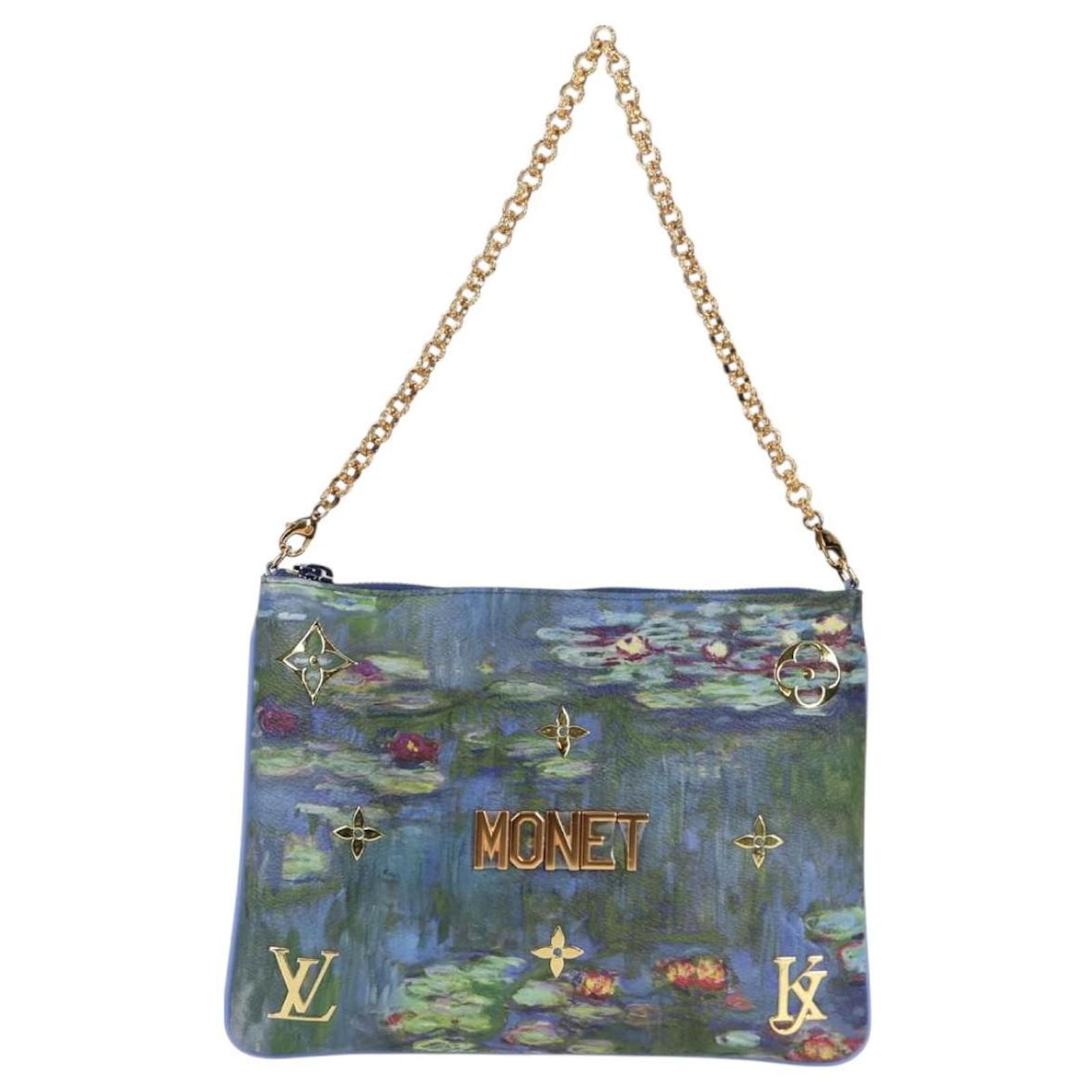LOUIS VUITTON Masters Collection Monnaie Pochette Plat Bag M64635 Auth 120448SM Blue  ref.2309243