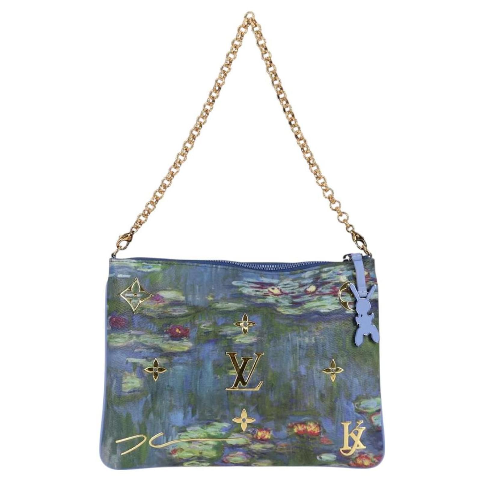 LOUIS VUITTON Masters Collection Monnaie Pochette Plat Bag M64635 Auth 120448SM Blue  ref.2309243