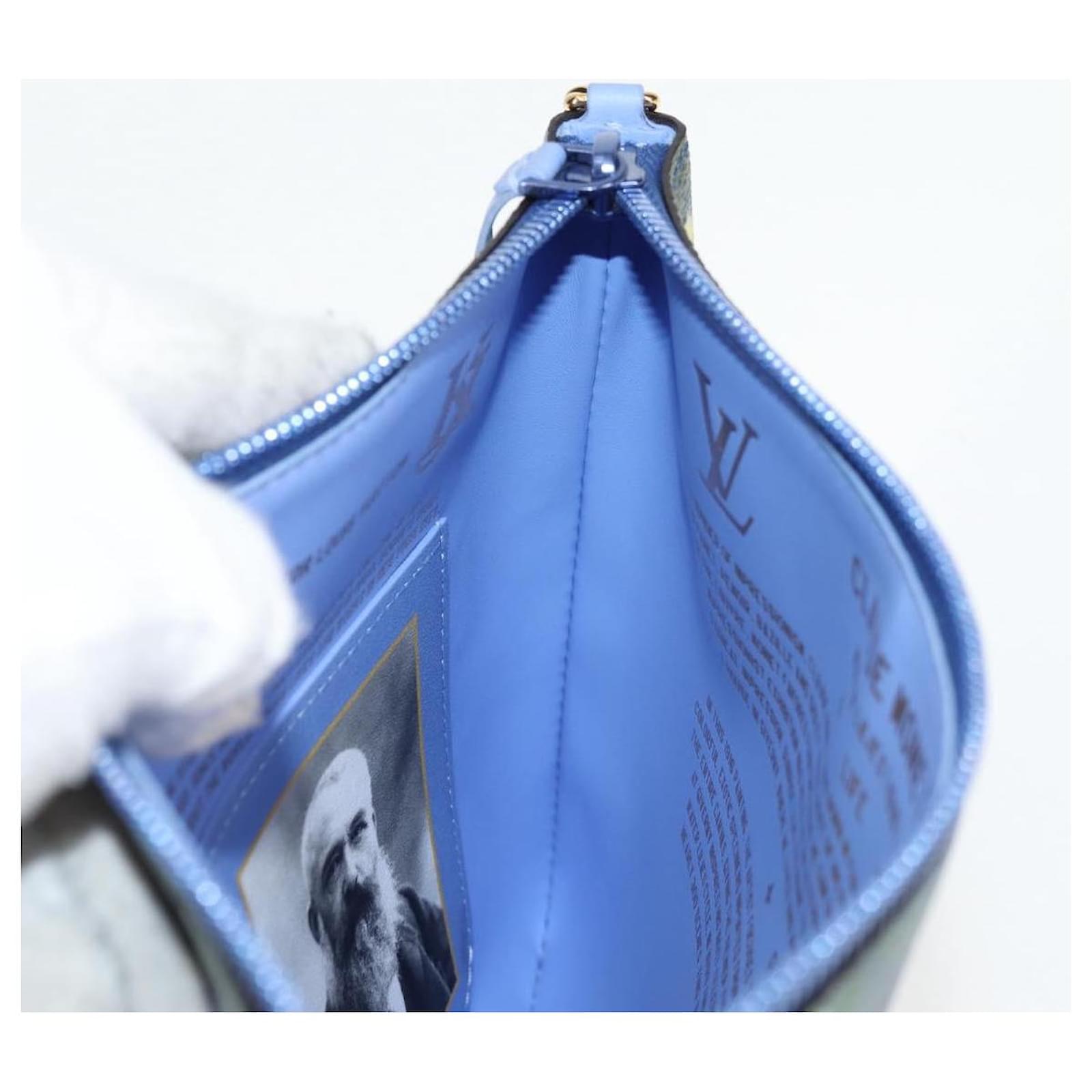 LOUIS VUITTON Masters Collection Monnaie Pochette Plat Bag M64635 Auth 120448SM Blue  ref.2309243