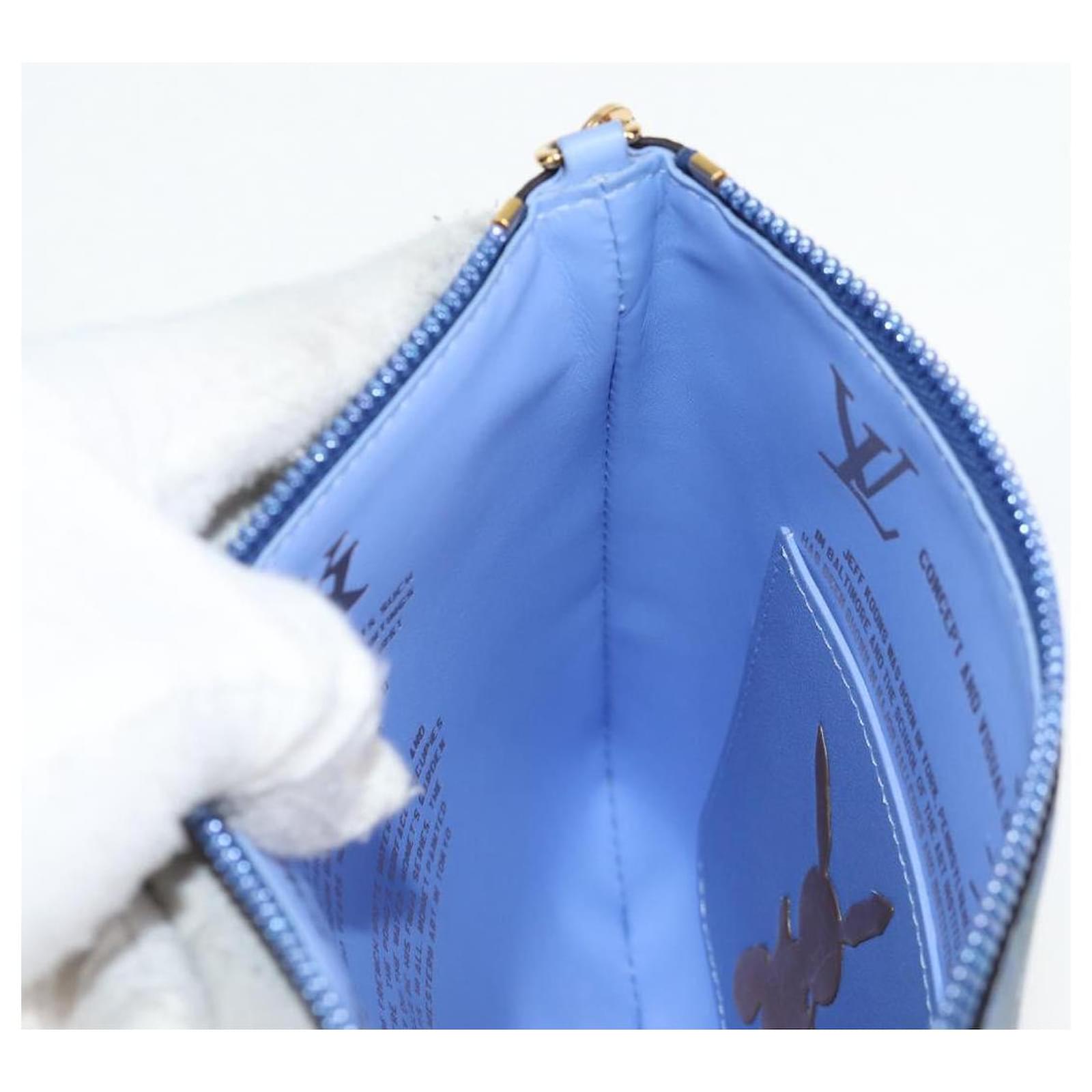 LOUIS VUITTON Masters Collection Monnaie Pochette Plat Bag M64635 Auth 120448SM Blue  ref.2309243