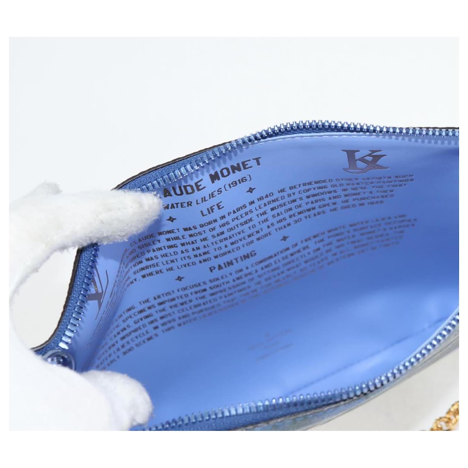 LOUIS VUITTON Masters Collection Monnaie Pochette Plat Bag M64635 Auth 120448SM Blue  ref.2309243