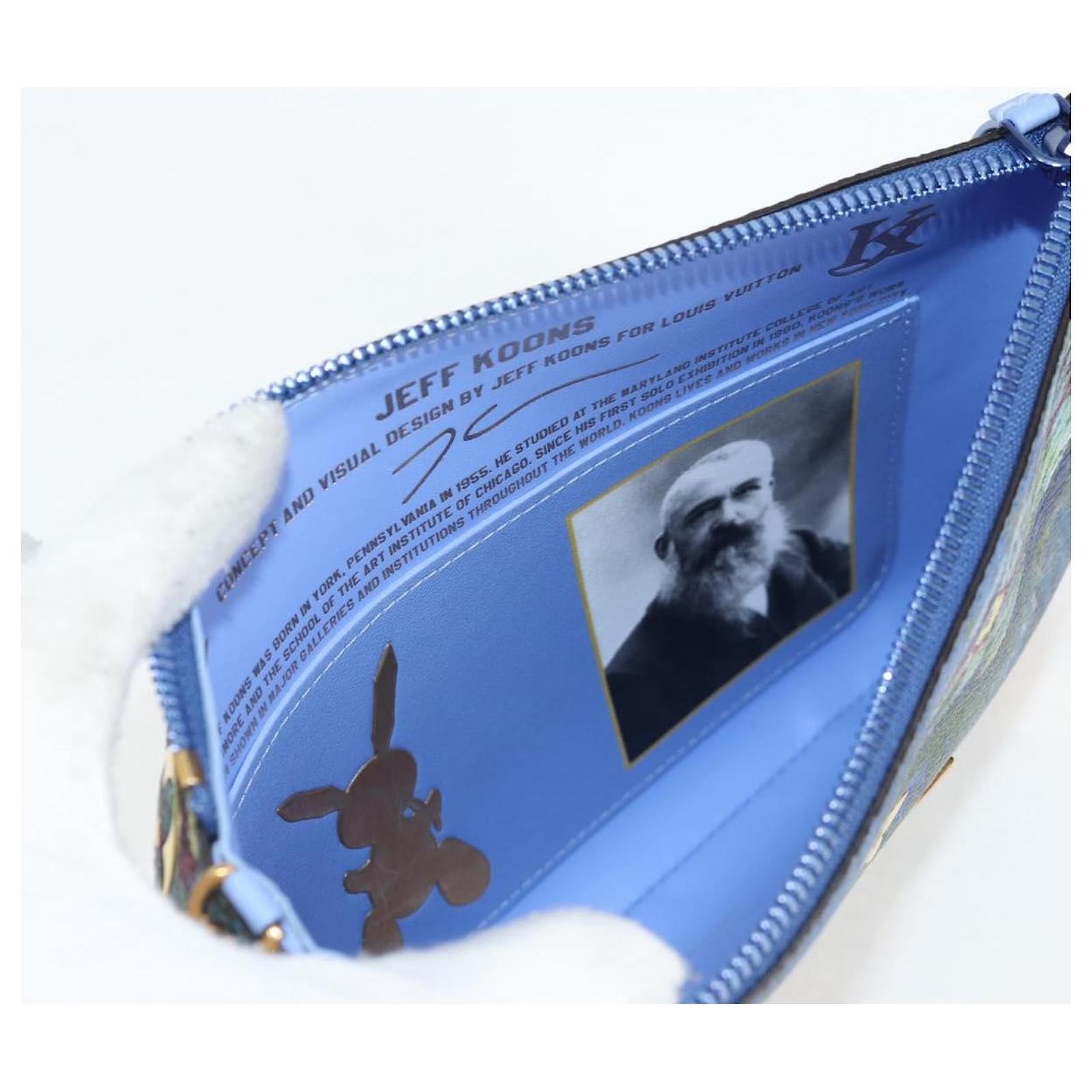 LOUIS VUITTON Masters Collection Monnaie Pochette Plat Bag M64635 Auth 120448SM Blue  ref.2309243