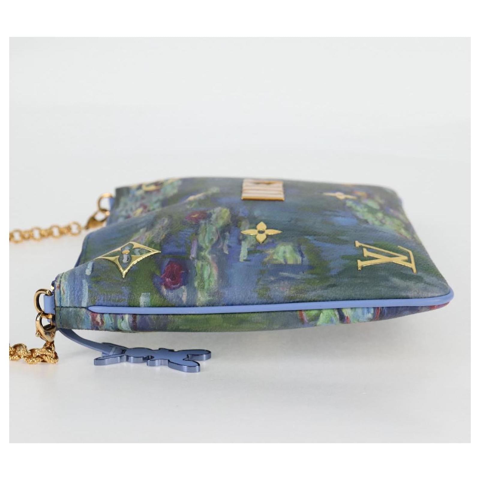 LOUIS VUITTON Masters Collection Monnaie Pochette Plat Bag M64635 Auth 120448SM Blue  ref.2309243