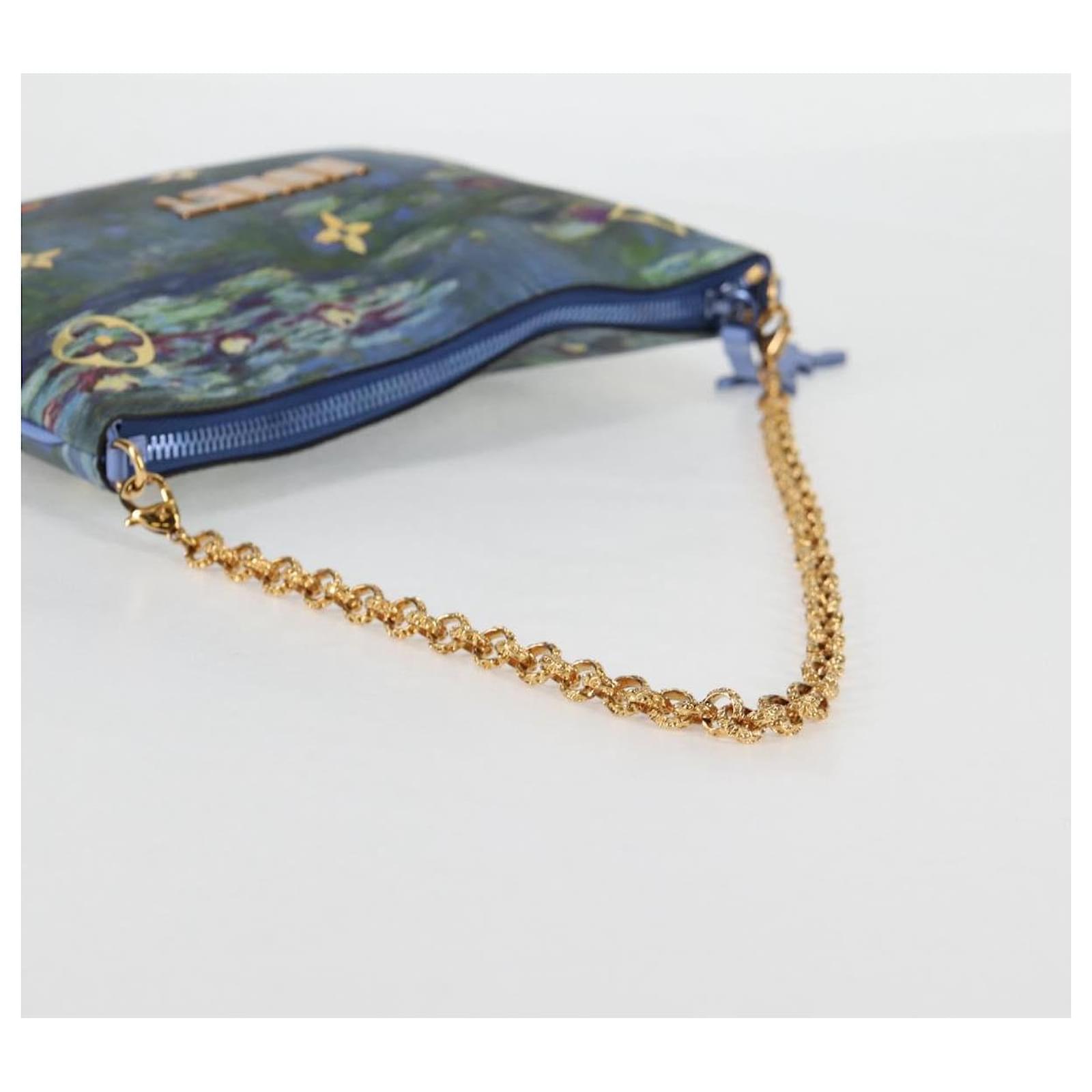 LOUIS VUITTON Masters Collection Monnaie Pochette Plat Bag M64635 Auth 120448SM Blue  ref.2309243