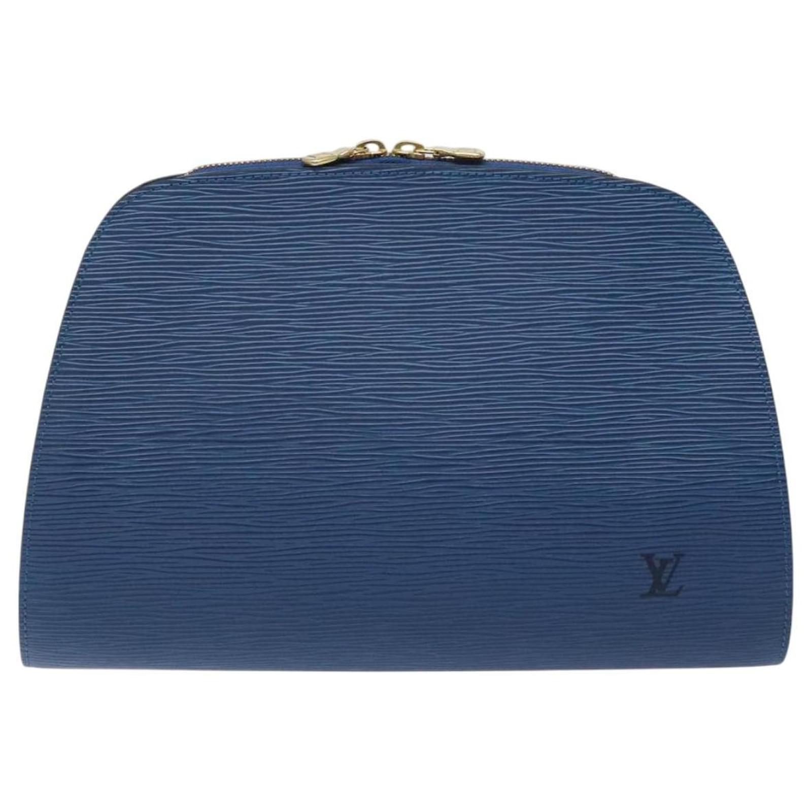 LOUIS VUITTON Epi Dauphine GM Pouch Blue M48435 LV Auth 127205 Leather  ref.2310748