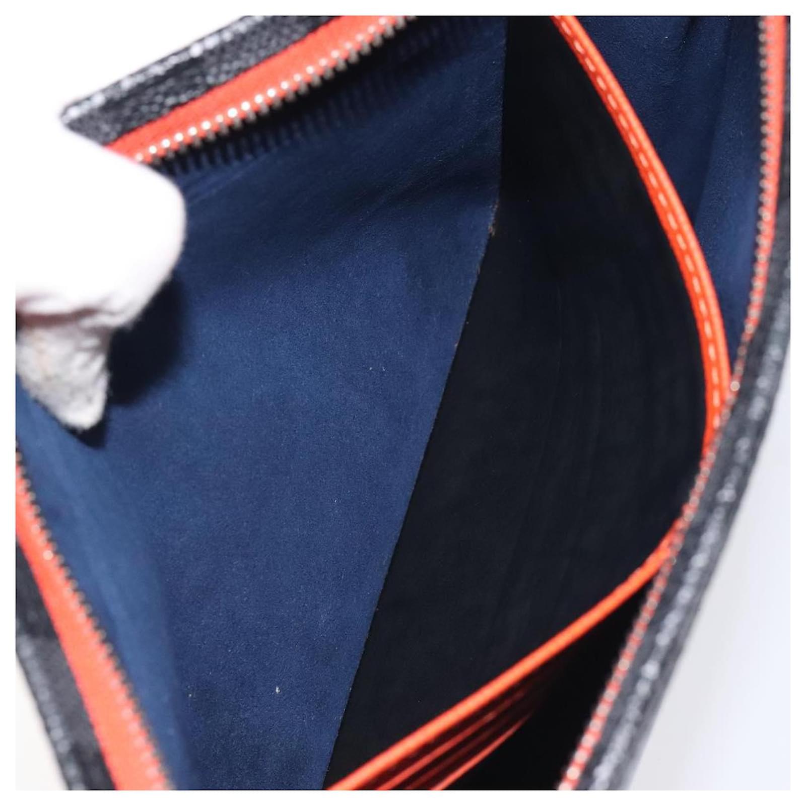 LOUIS VUITTON Epi Pochette Voyager MM Pouch Blue M62912 LV Auth 127163 Leather  ref.2310845