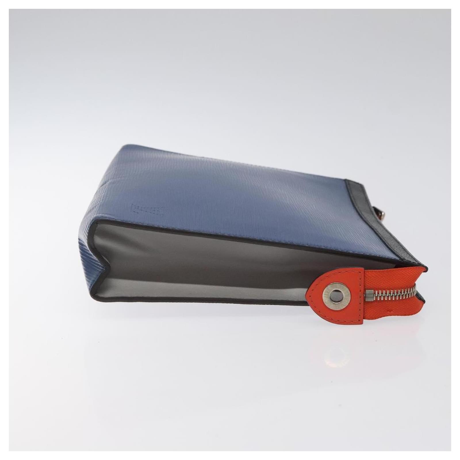 LOUIS VUITTON Epi Pochette Voyager MM Pouch Blue M62912 LV Auth 127163 Leather  ref.2310845