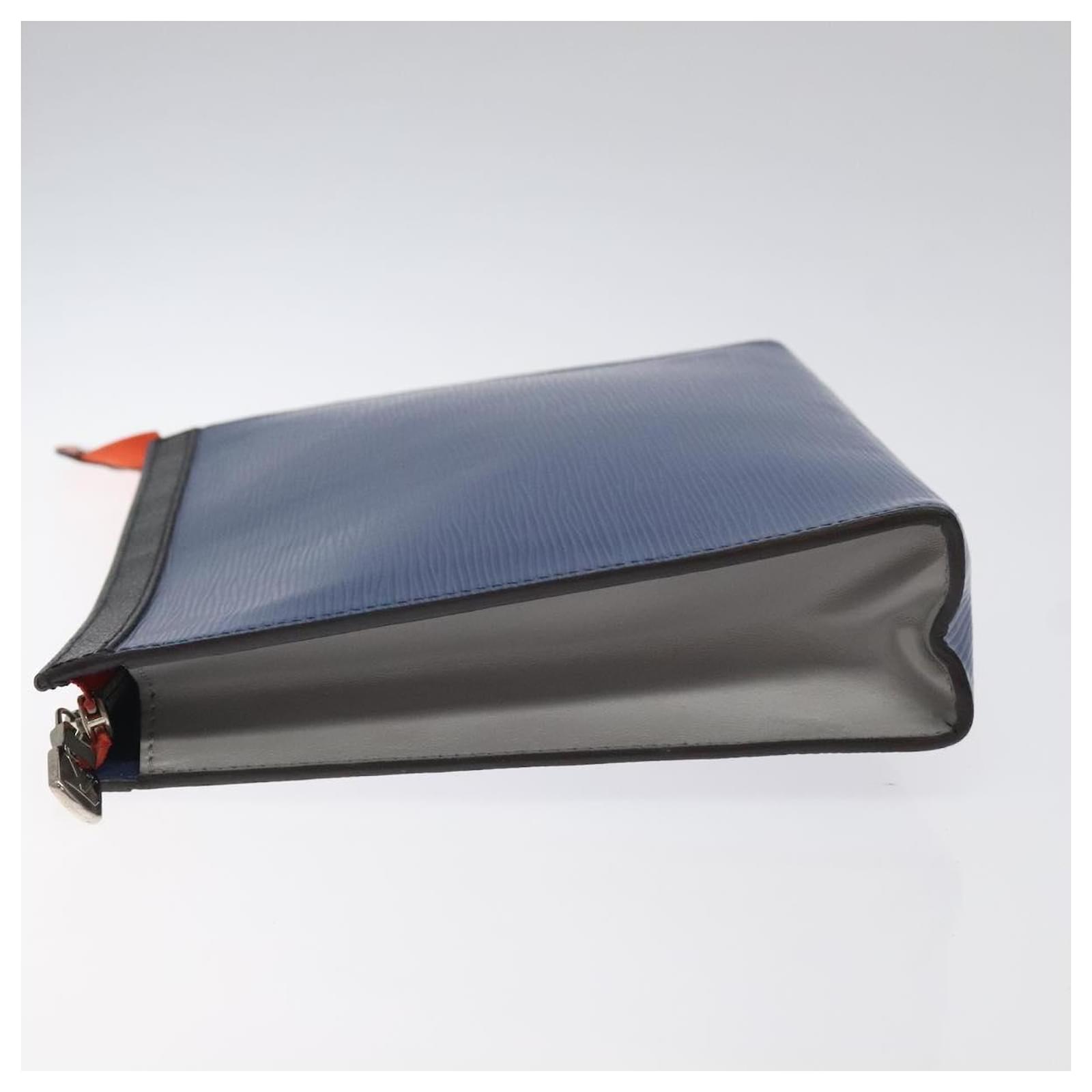 LOUIS VUITTON Epi Pochette Voyager MM Pouch Blue M62912 LV Auth 127163 Leather  ref.2310845