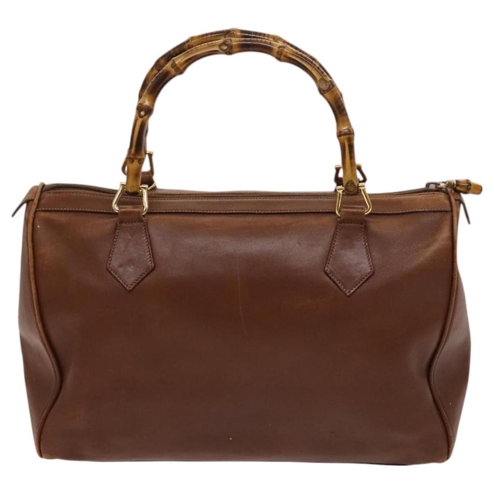 【ベタあり】 old Gucci bamboo hand bag brown ベタあり】 old Gucci bamboo hand bag brown Gucci Vintage