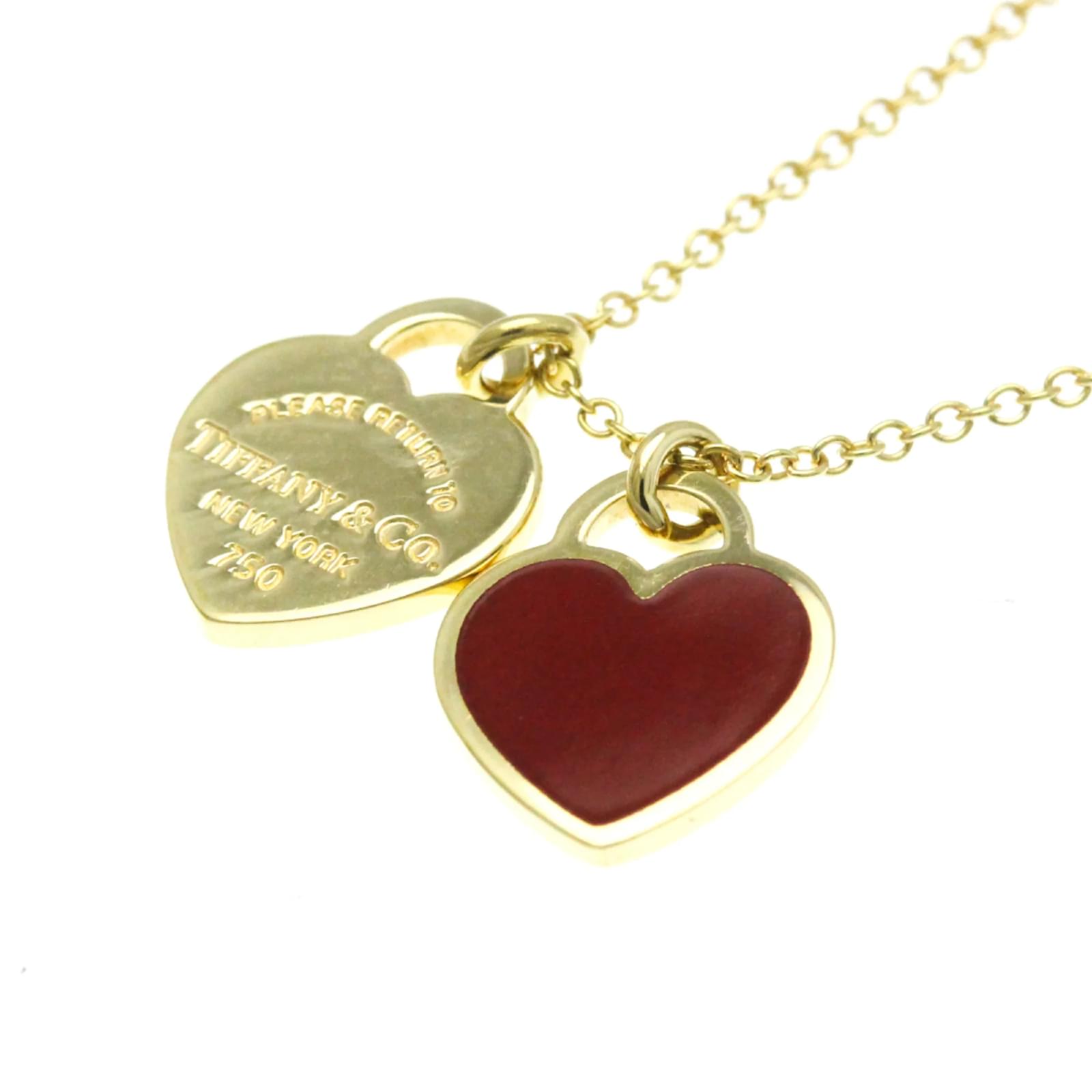 Tiffany Co Tiffany Return to Tiffany Double Tag Red Necklace