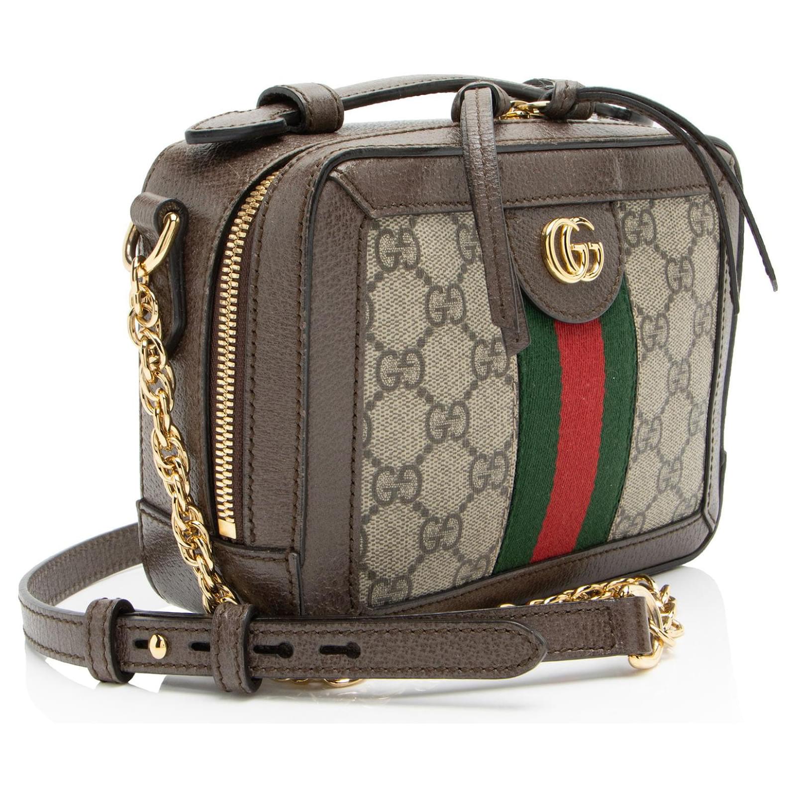 Mini Schultertasche Gucci Runde Tasche Gucci GG Supreme Ophidia
