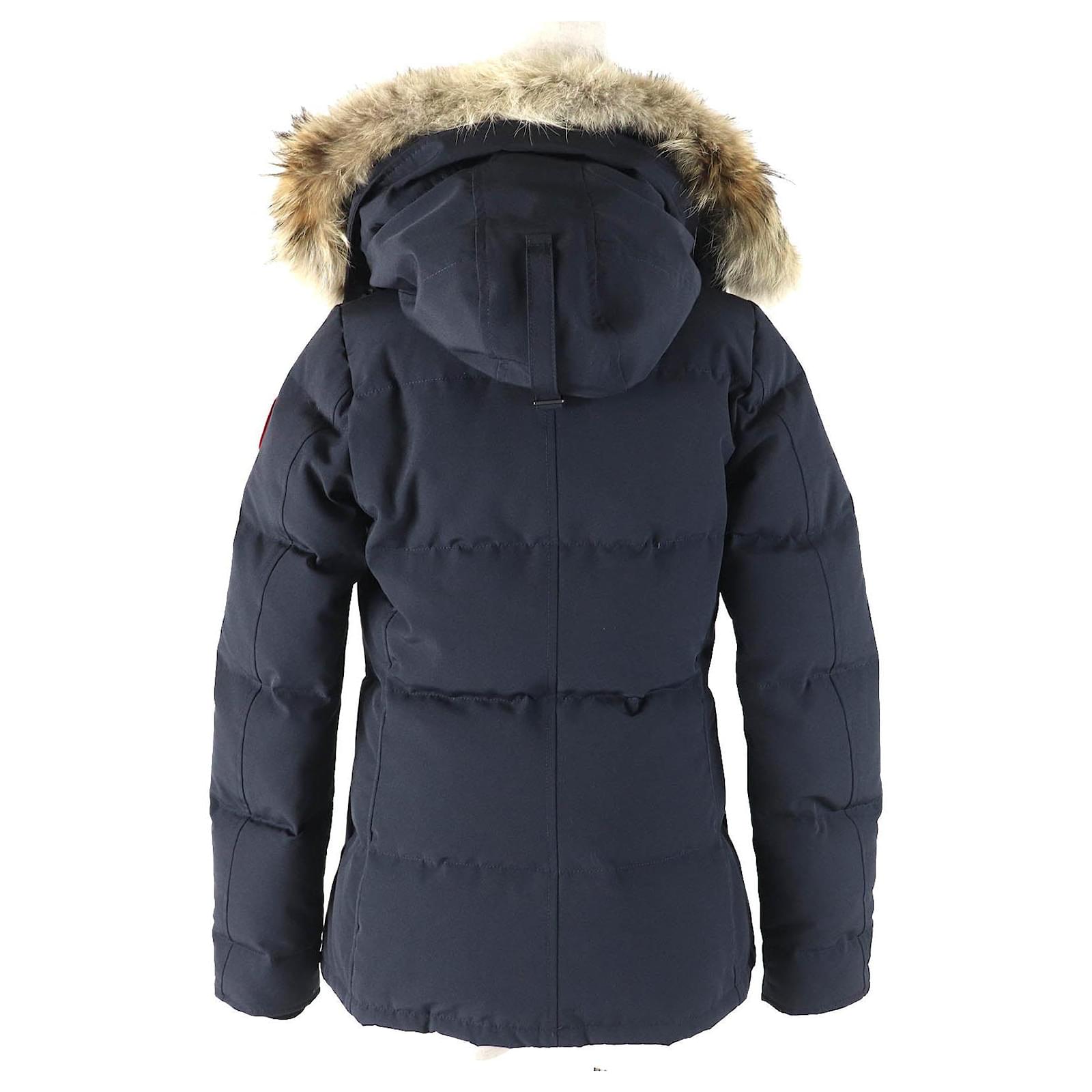 Canada Goose Portland Parka Fur Hooded Jacket Blue Navy blue ref