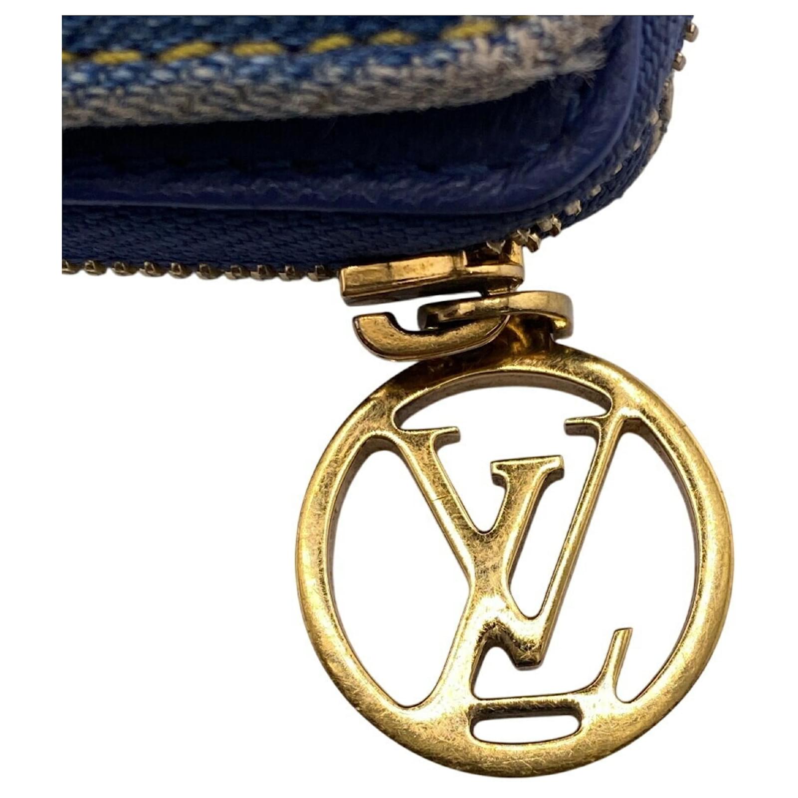 Louis Vuitton Monogram Denim Bi-Fold Wallet Blue ref.2316380