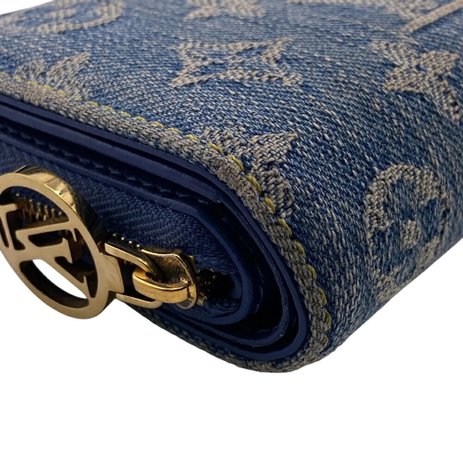 Louis Vuitton Monogram Denim Bi-Fold Wallet Blue ref.2316380