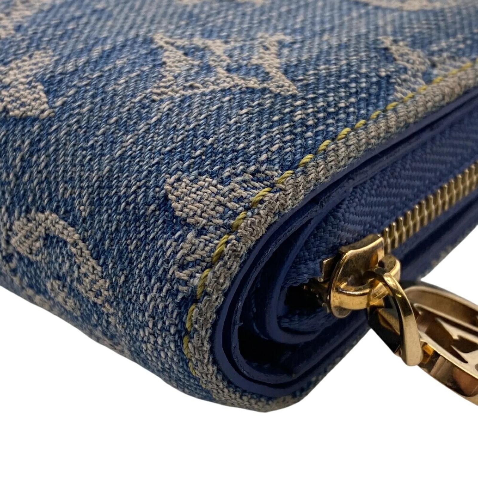Louis Vuitton Monogram Denim Bi-Fold Wallet Blue ref.2316380