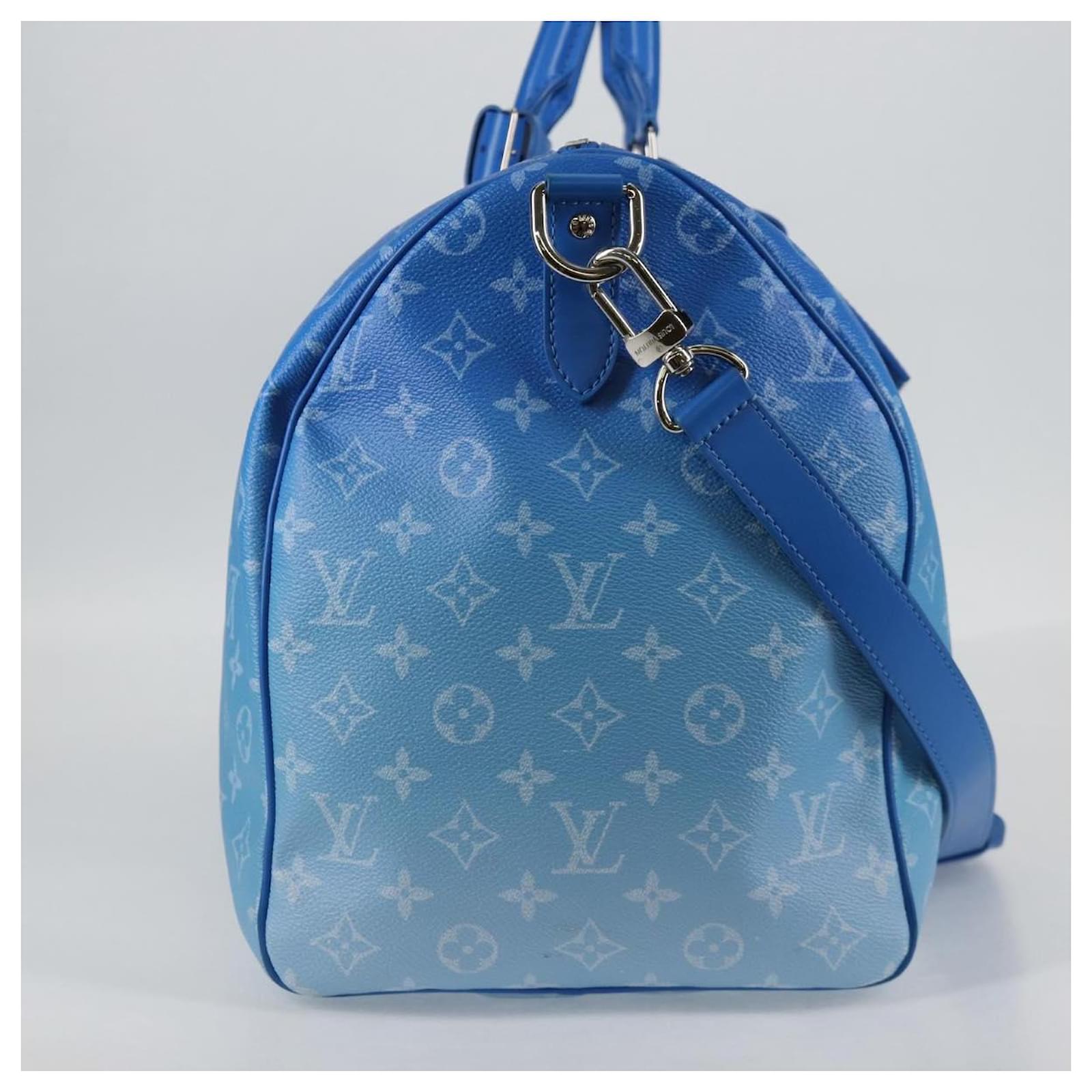 Louis Vuitton Keepall Bandouliere 50 Blue Cloth  ref.2316387